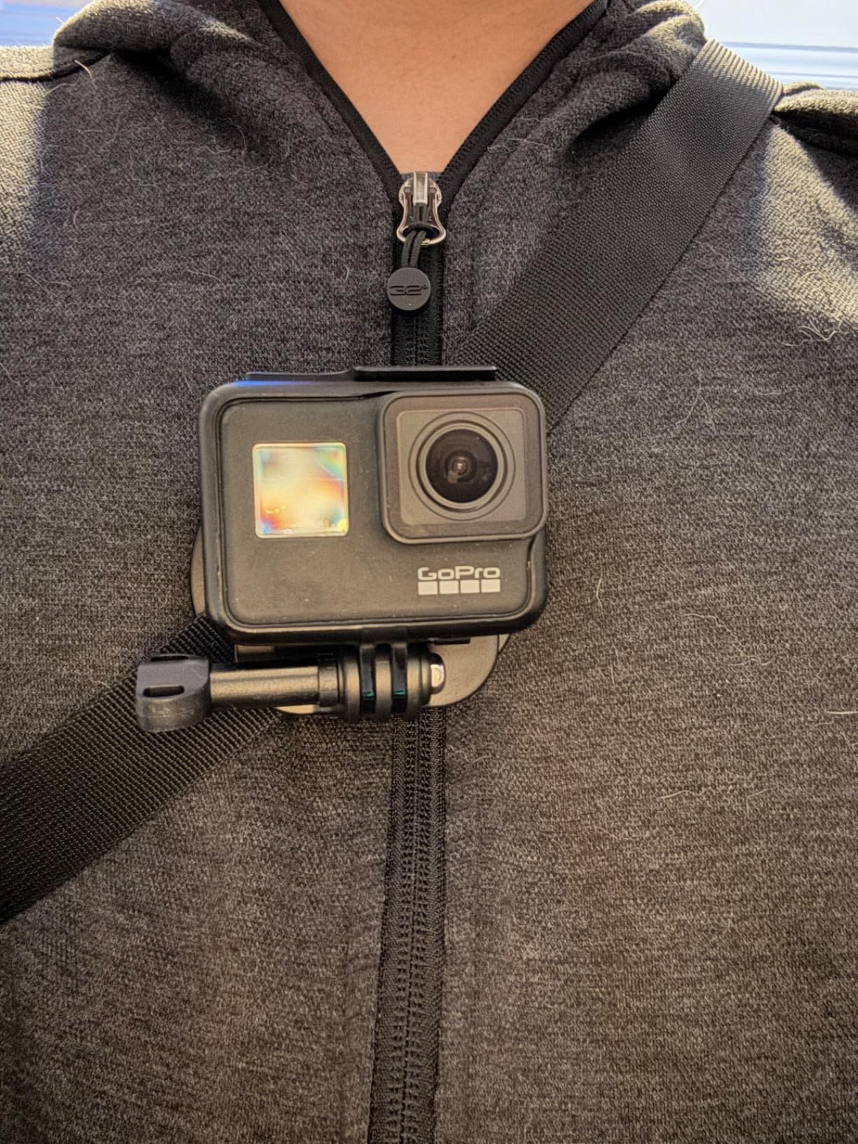 K&F CONCEPT Magnetic Action Camera Chest Mount for GoPro Hero 13/12/11/10/9 Black, DJI Osmo Action 5 Pro/4/3/2 and More Action Camera, POV Neck Mount with Adjustable Neck Strap Lanyards customer photo 2
