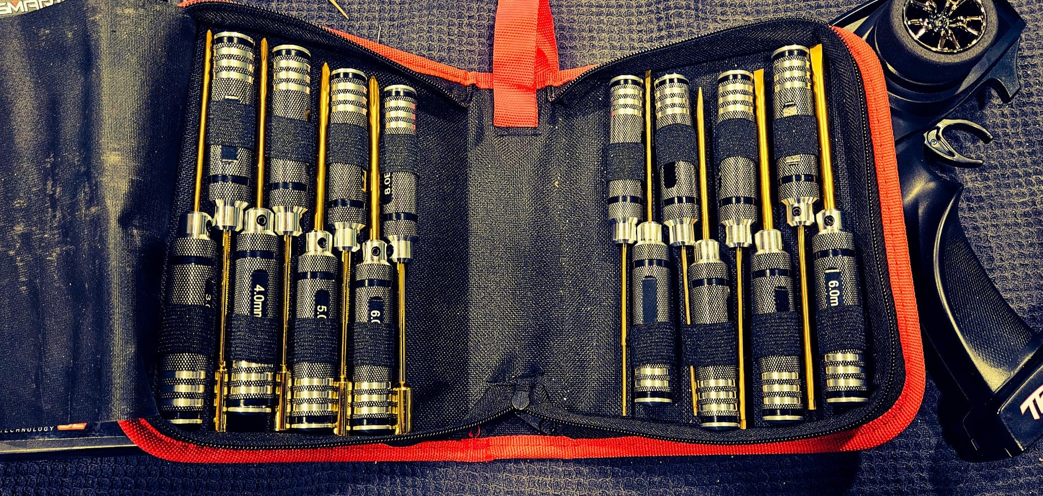 Car Tool Kit - 16pcs Screwdriver Tool Set Includes Flat, Phillips, Hex, Titanium Steel Tool Set Hex Driver Set Tool Kit with Tools Storage Bag for Remote Control Car Drone Helicopter Models customer photo 1