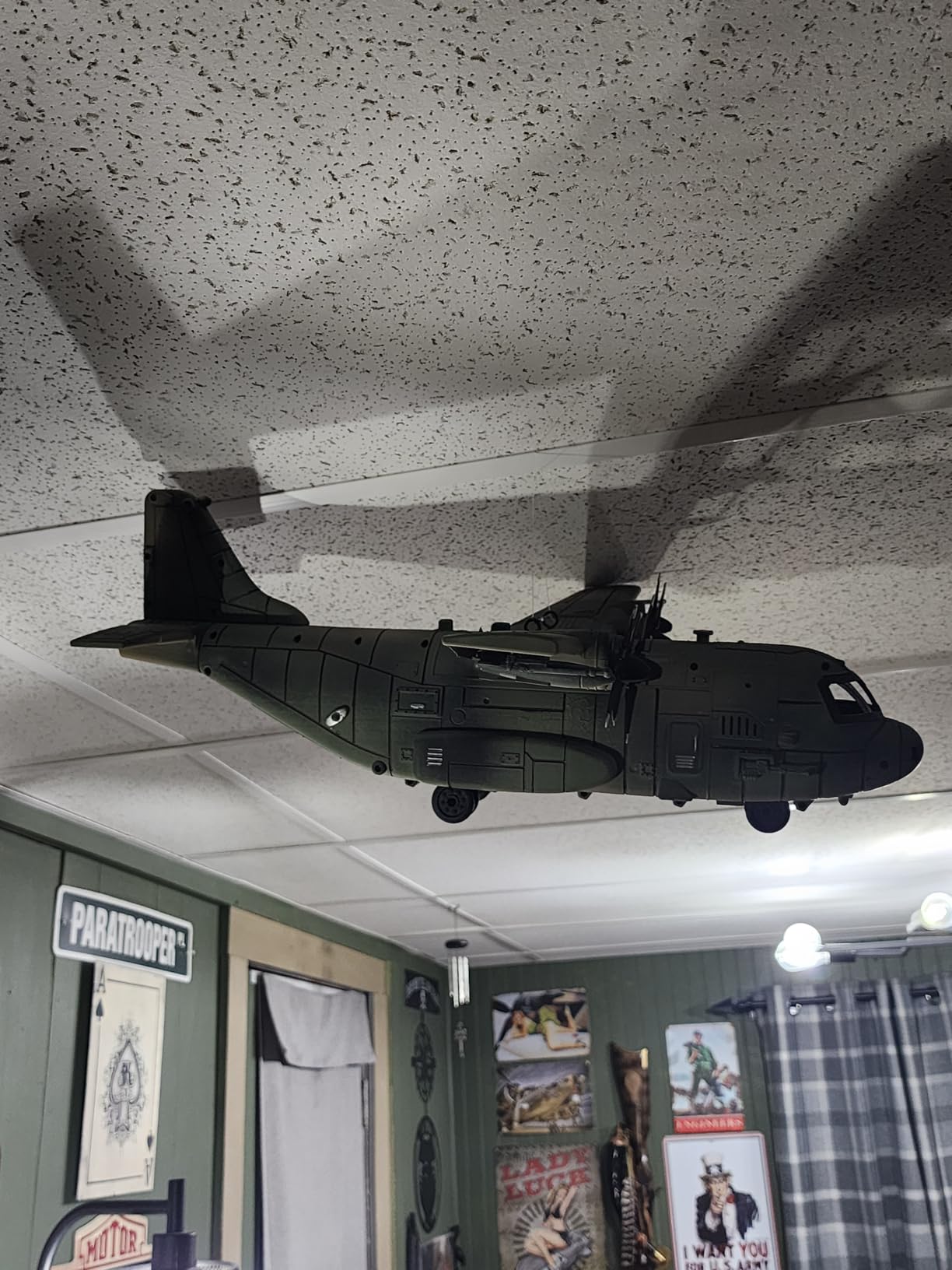Large 21-Inch Military Cargo Plane C130 Bomber | Combat Air Force, Working Doors, 20 Bombs, 12 Military Army Vehicles customer photo 2