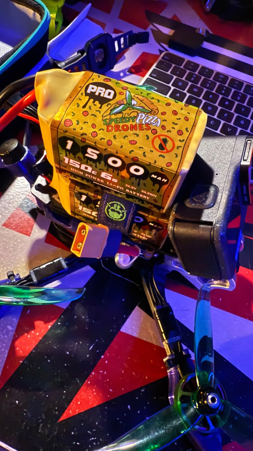 CNHL Speedy Pizza 1500mAh 6S Lipo Battery 22.2V 150C with XT60 Plug for FPV Racing Rc Quadcopter Helicopter Airplane (2 Packs) customer photo 1