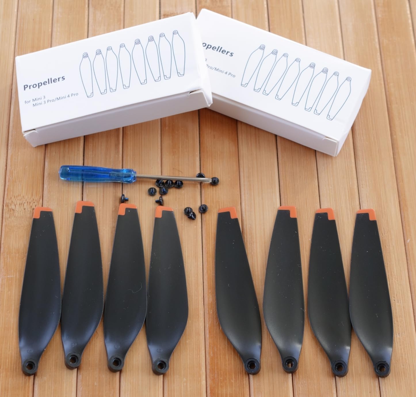 24Pcs Propellers Blades Replacement for DJI Mini 4 Pro/Mini 3 Pro, JISONCASE Low-Noise & Quick-Release Props Wings Compatible with DJI Mini 4 Pro/Mini 3 Pro Propeller Blade customer photo 1