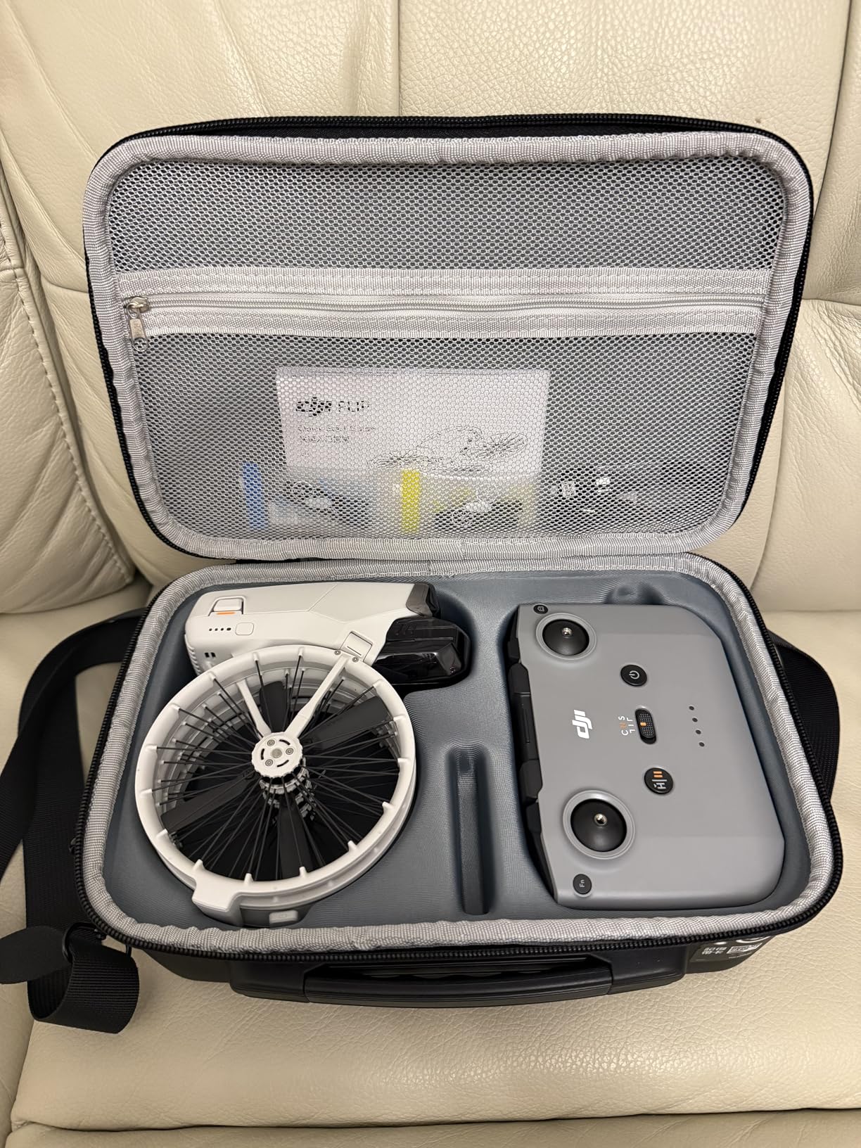 FPVtosky Carrying Case for DJI Flip (Only for RC-N3), PU Leather Travel Storage Flip Bag with Shoulder Strap, Fits RC-N3 Controller Drone Accessories [CASE ONLY] customer photo 2