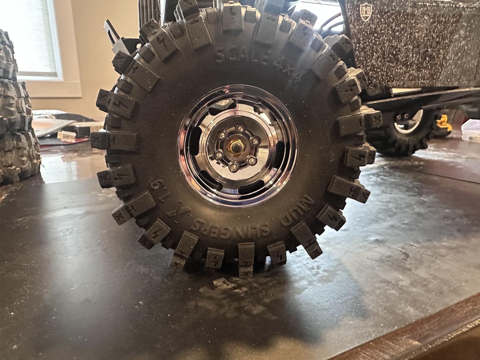 4.85'' Tall RC 1.9 Crawler Tires (Super Soft Sticky) T10 Mud Slingers X Tyre for 1/10 Rock Crawling TRX4 SCX10 Wraith Gen8 Upgrade, HS701544 customer photo 1