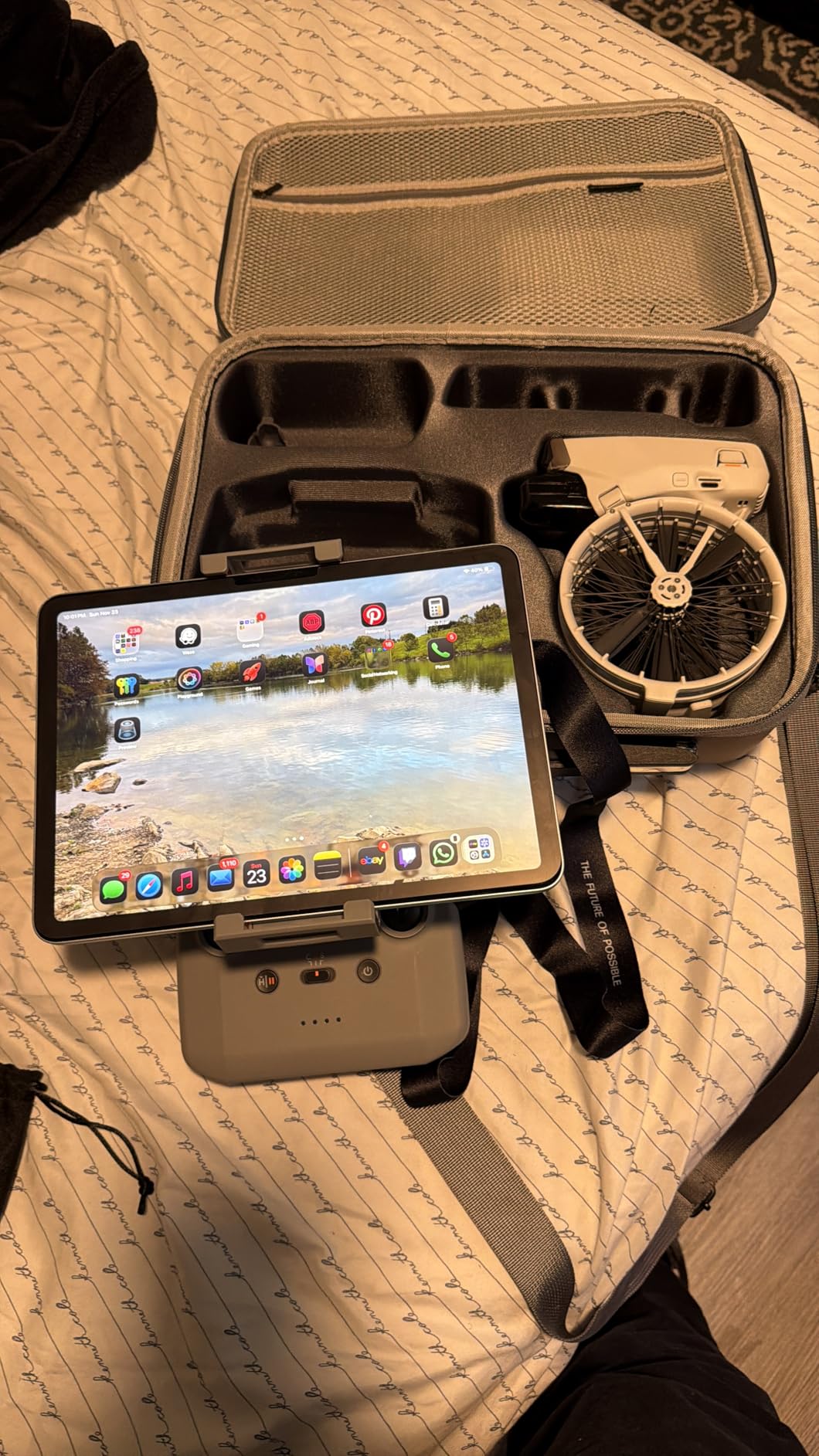 STARTRC PHOTO Flip Case for DJI Flip Fly More Combo,Portable PU Leather Shoulder Bag Can Organizes RC2/RC-N3 Remote/7 Original Batteries/Charging Hub/65W Charger/Drone Accessories customer photo 1