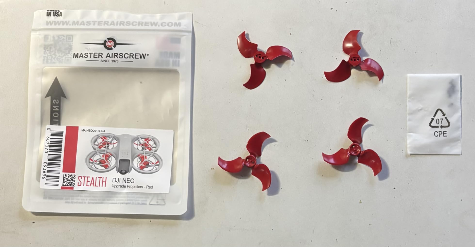 Master Airscrew Stealth Propellers for DJI Neo - Red, 4 pcs customer photo 2