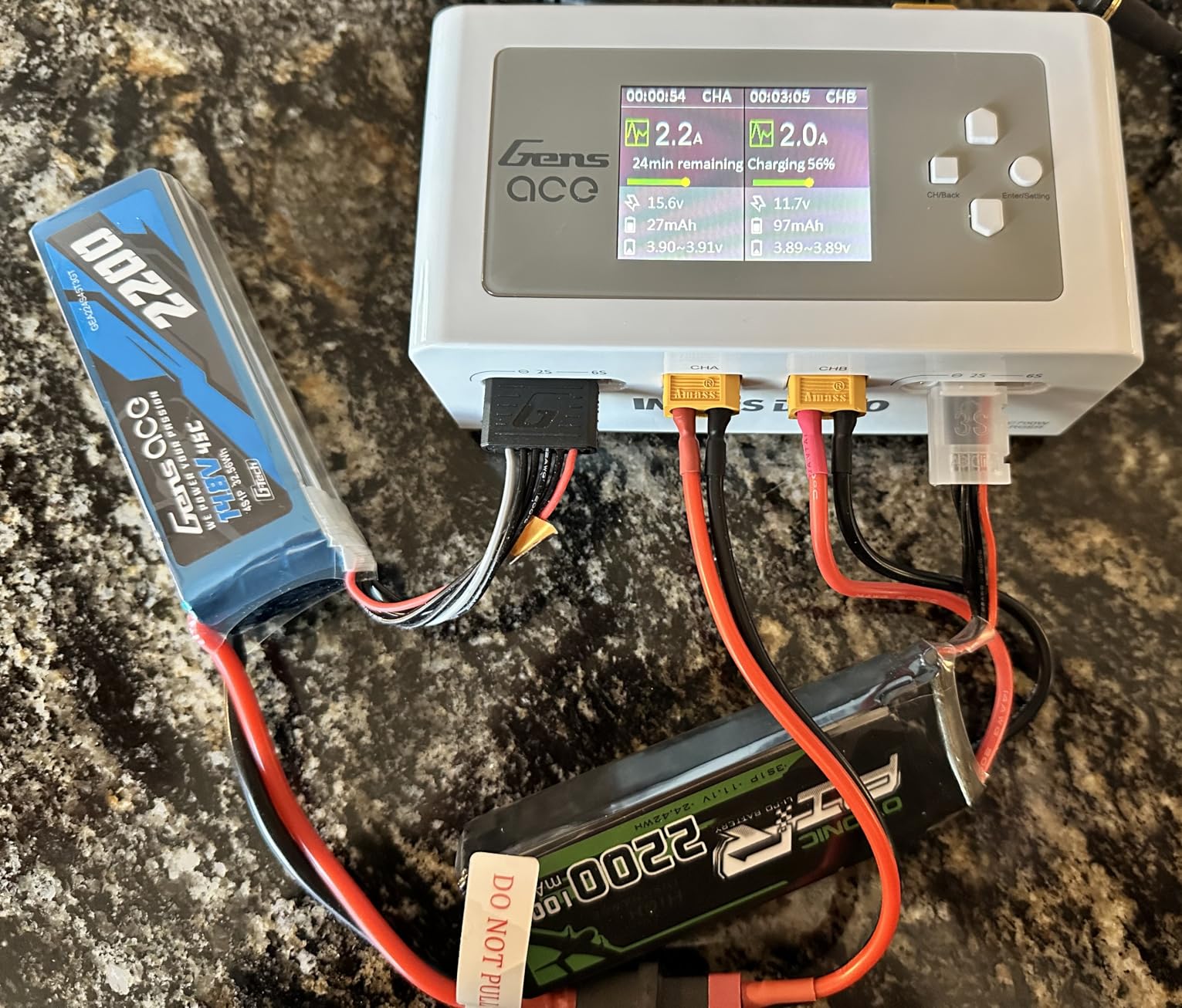 IMARS D300 Gens Ace Lipo Battery Charger G-Tech Smart Dual Lipo Balance Charger AC 300W DC 700W (350W*2) 16A Dual Channel Charger for 1s~6s Lipo Batteries, Life/NiCd/MH/LiHV, Plug&Play (White) customer photo 1