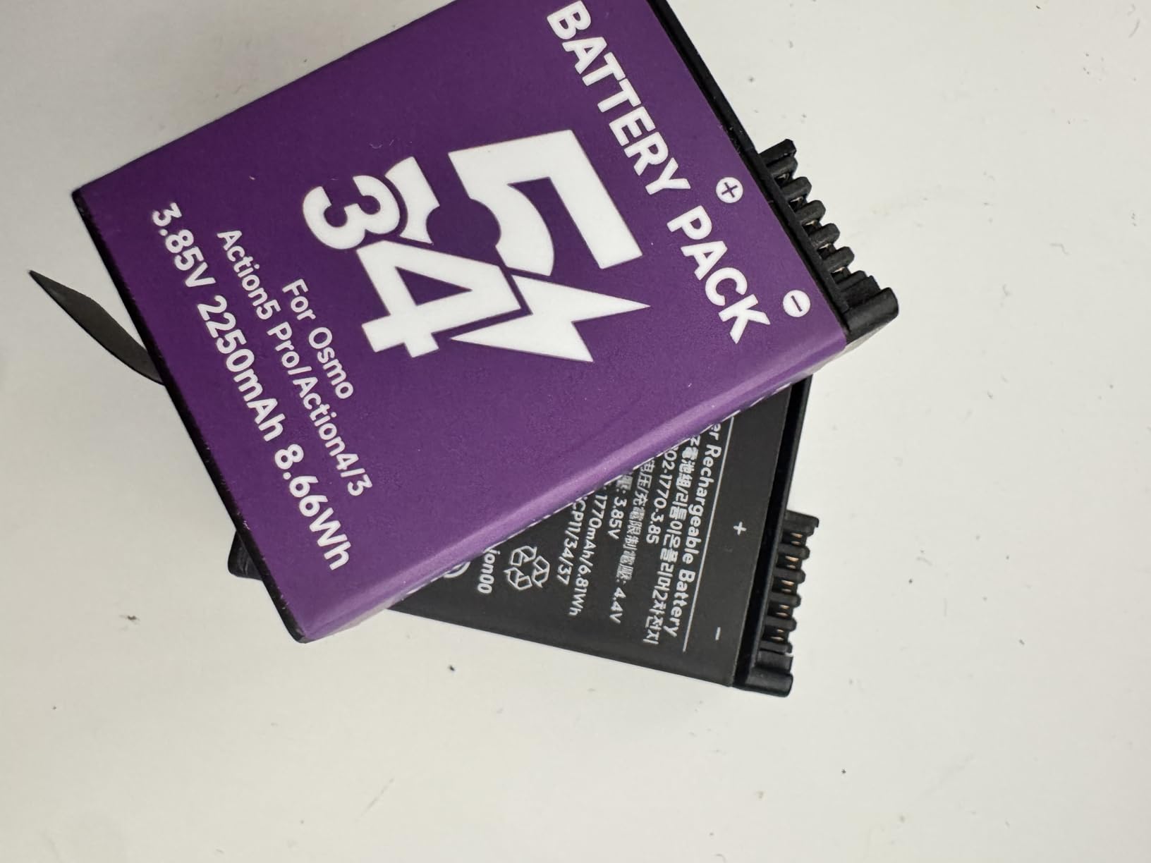 2250mAh Battery for Osmo Action 6, 2 Pack Replacement Batteries Compatibility Osmo 360, Osmo Action 6, Osmo Action 5 Pro, Osmo Action 4, Osmo Action 3, Osmo Action Extreme Battery Accessories customer photo 2
