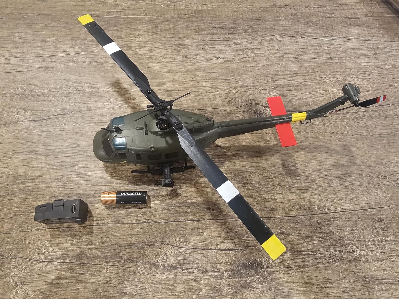 RC ERA C032 UH-1 Huey Helicopter - Remote Control Helicopters for Adult, 1/48 Sacle 2.4G 6CH Gyro Stabilized Aircraft with Altitude Hold & Optical Flow,3D Stunt Drone (Green) customer photo 2