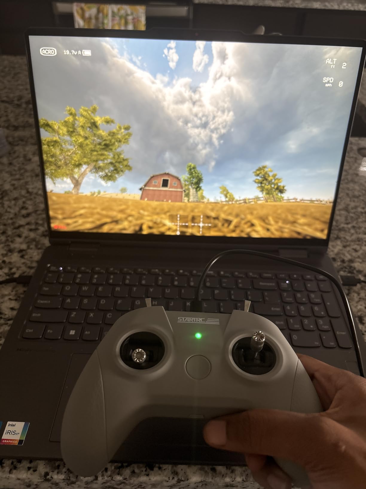 FLYDrone S8 FPV Simulator Controller for Windows PC, USB-C Drone Flight Simulator Joystick, 8-Channel Mode 2 RC Training Remote with Non-Centering Throttle for Liftoff/DRL/Uncrashed (White) customer photo 1