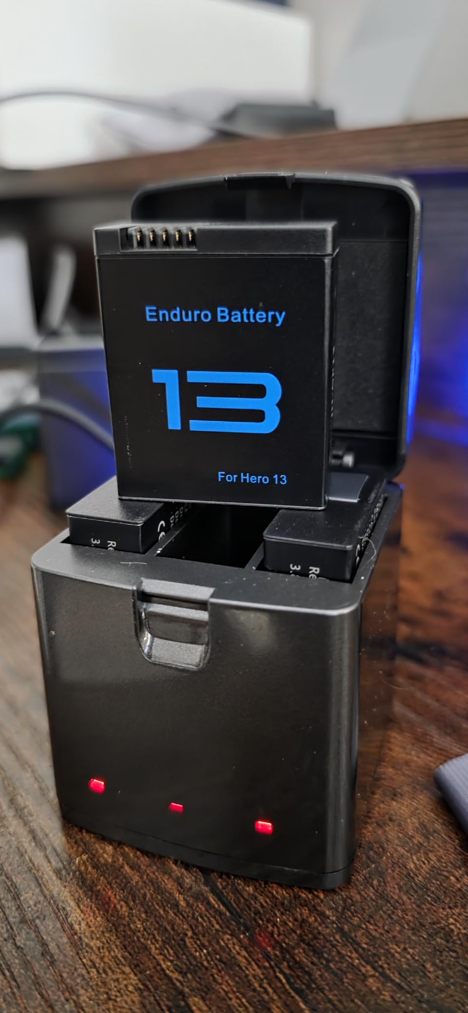 Battery Charger Kits for Hero 13 Black, 3-Pack Batteries, Triple Charge Case | with Type-C Charging Cord for Hero 13 Official 2100mAh Batteries Accessories (3-Pack) customer photo 2