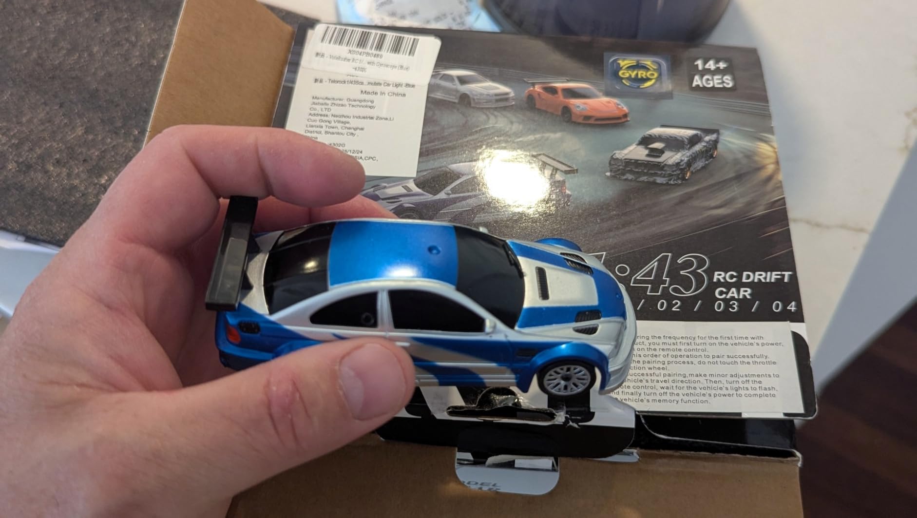 [2026 Upgrade 1/43 Mini RC Drift Car with Gyroscope, 4WD RTR | Gyro Mini Drift RC Car, 1/43 RC Drift Car Toys for Kids Ages 8-14, Birthday Gifts for Boys Girls, 2 Tire Sets, 8 Cones customer photo 1