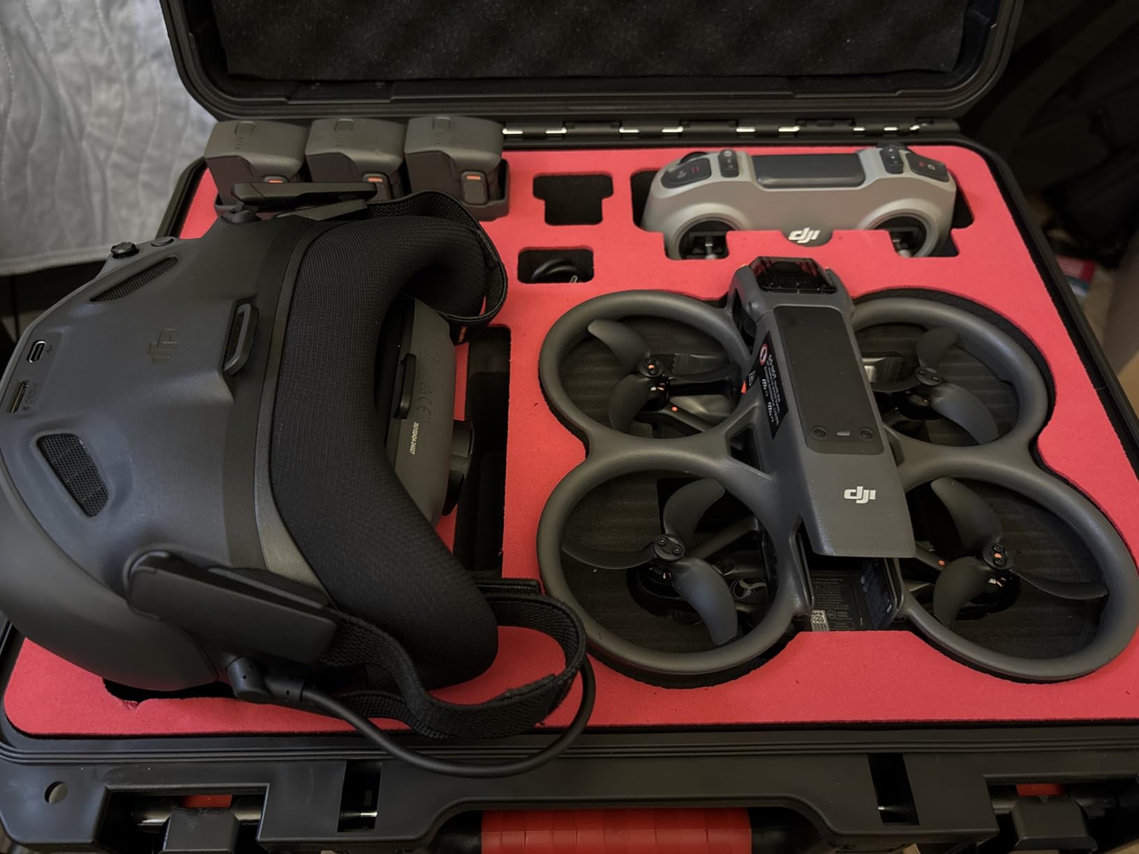 Waterproof Hard Case for DJI Avata 2 Fly More Combo | Fits DJI Goggles 3 (Not for Goggles N3)/ RC Motion 3 / FPV Remote Controller 3 and Accessories | Up to 8 Batteries | Shockproof, Dustproof customer photo 1