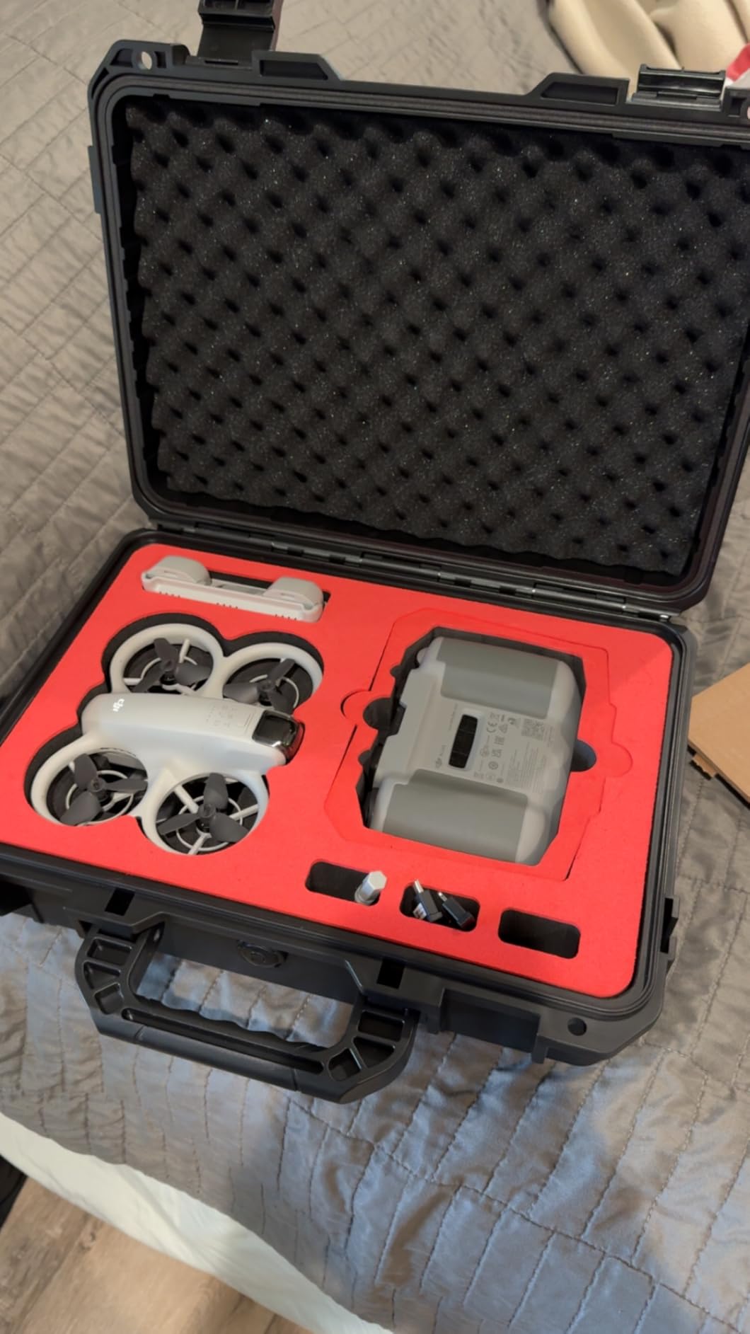 Travel Hard Case for DJI Neo Fly More Combo | Holds Up to 7 Batteries, Fits Drone, DJI RC 2 / RC-N3 / N2 Remote Controller, Charging Hub & Accessories | IP67 Waterproof, Shockproof, Dustproof customer photo 2