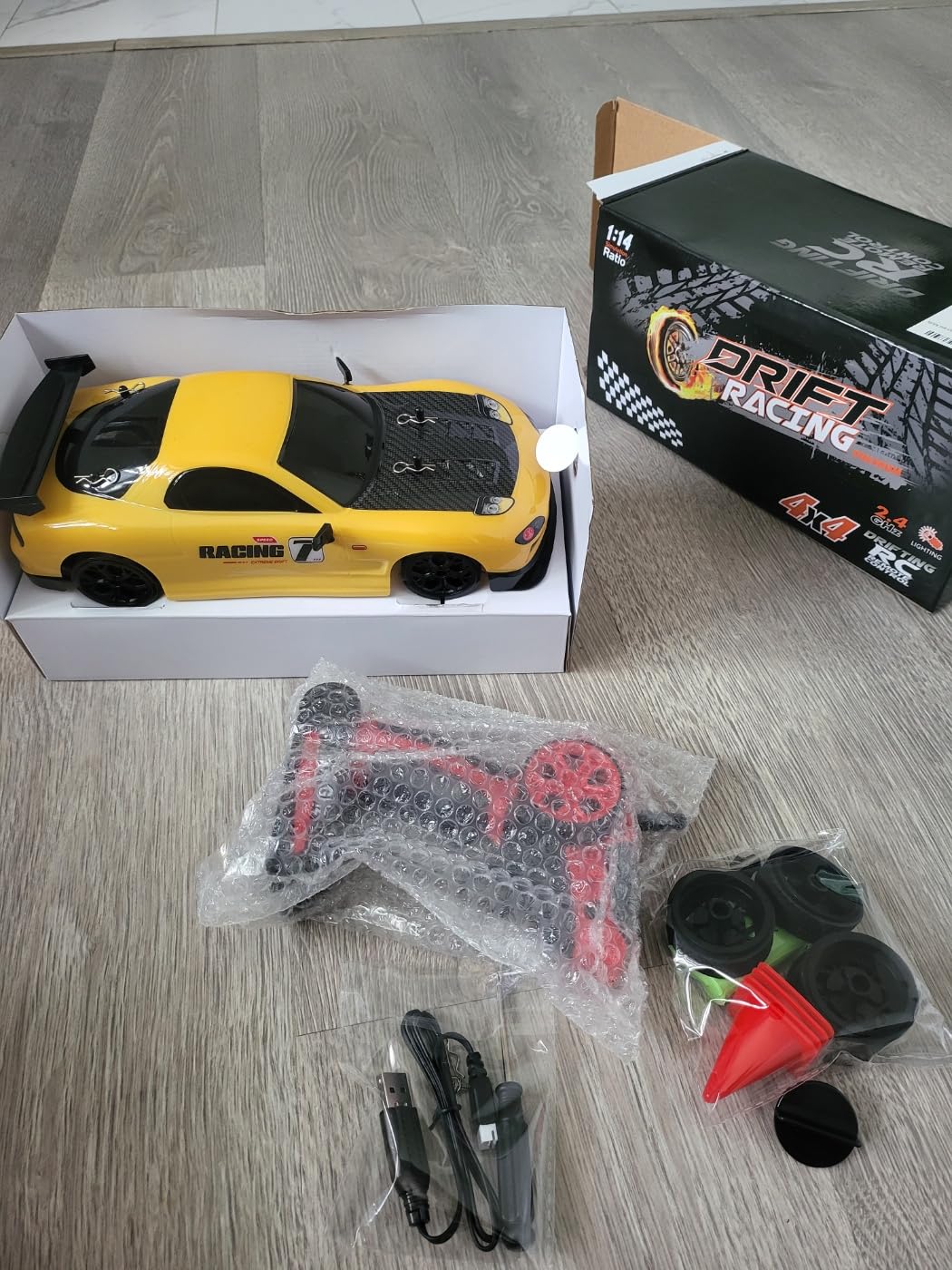 RC Drift Car, 1:14 4WD Drift Remote Control Car 2.4GHz 28km/h Drift RC Car, LED Lights,Racing and Drift Tires RTR for Teens, Kids, Boys customer photo 1