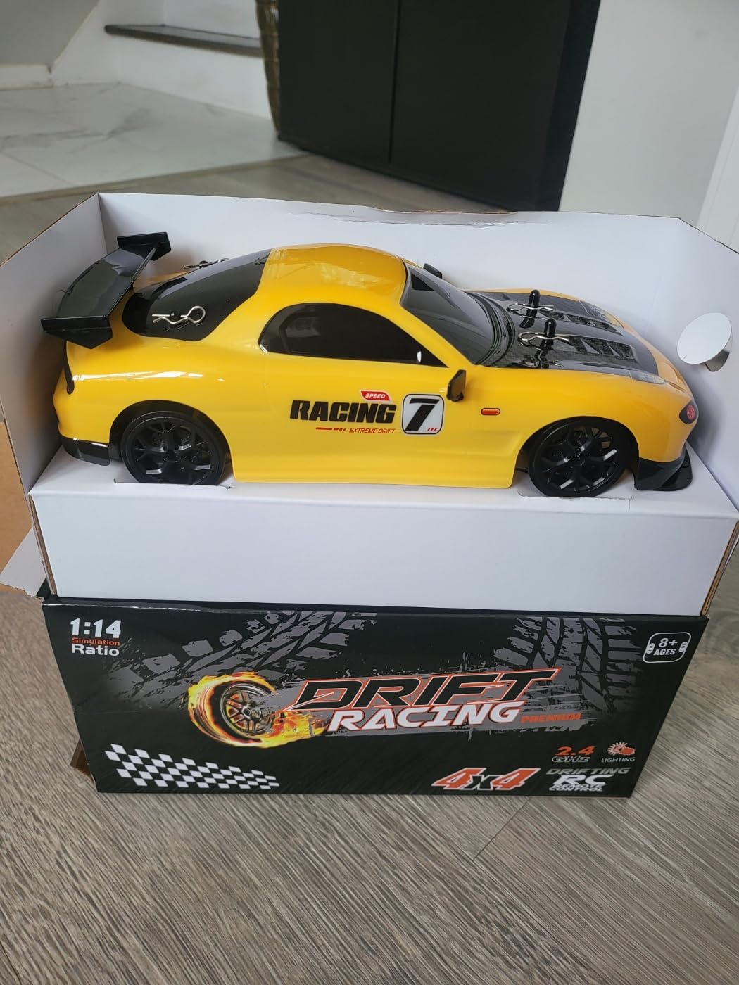 RC Drift Car, 1:14 4WD Drift Remote Control Car 2.4GHz 28km/h Drift RC Car, LED Lights,Racing and Drift Tires RTR for Teens, Kids, Boys customer photo 2