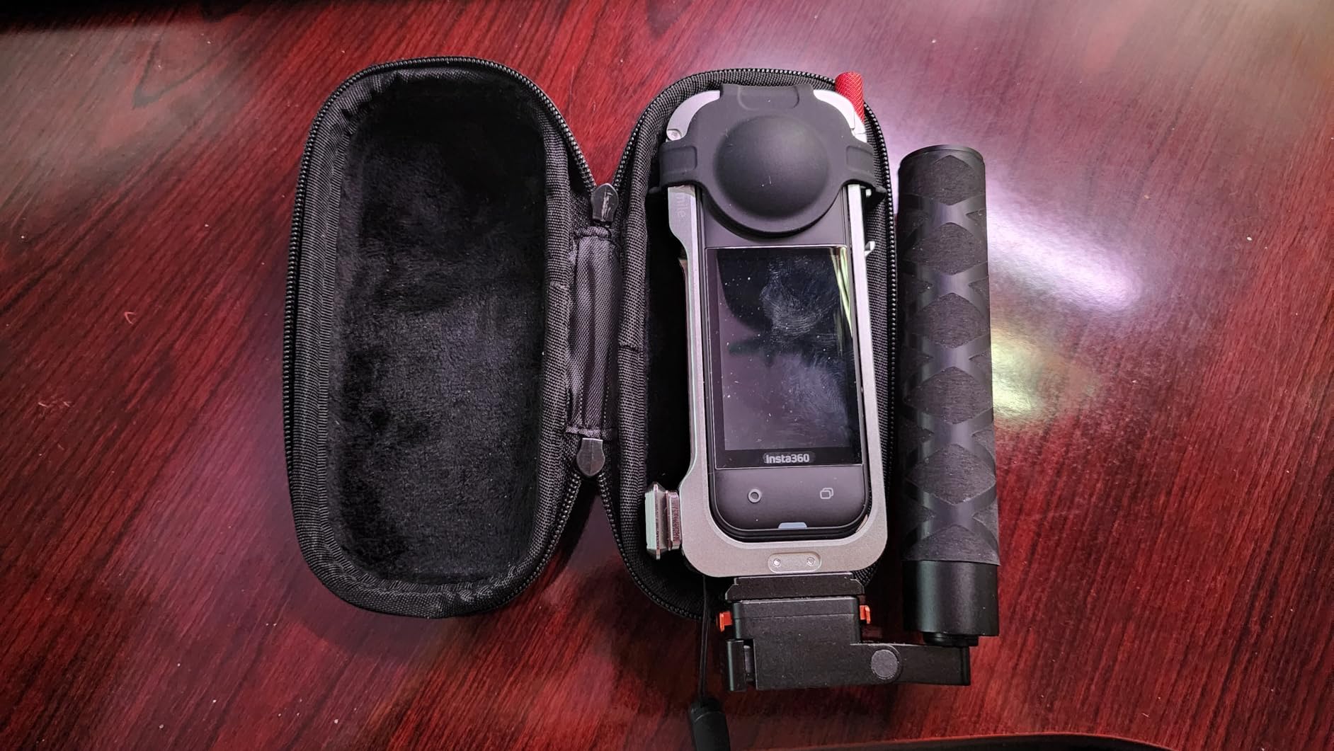 Insta 360 X5 Utility Cage/Carrying Case (Frame + Lens Cap) Lens Guard/2 Pack Screen Protector Accessories Kit, Tempered Film Glass Metal Cover Portable Bag for Insta360 X5 Protective Bundle customer photo 1