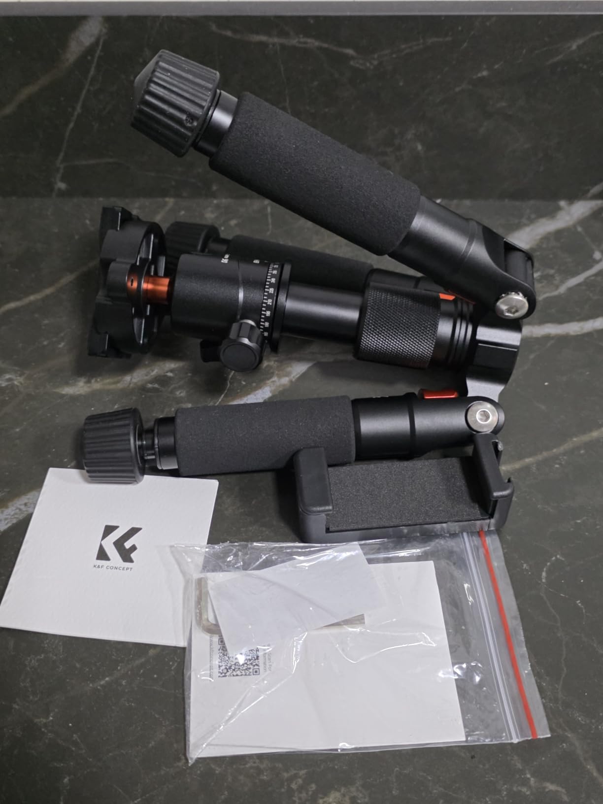 K&F CONCEPT 21.6'' Mini Desk Tripod | Ball Head, Load up to 13.22 lbs/6 KG, 1/4 inch Quick Shoe Plate, Phone Holder, For DSLR Camera Phone. S225A0+BH-25L customer photo 2