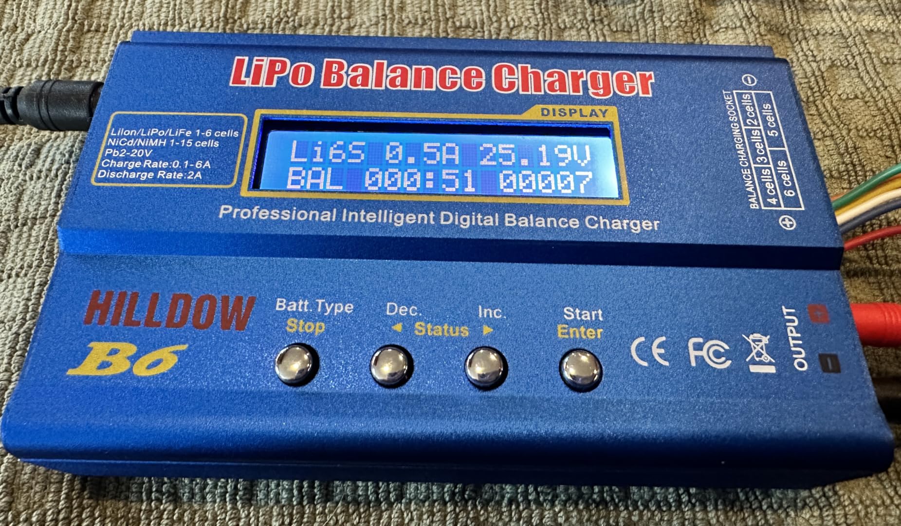 B6 Mini Digital Balance Charger/Discharger with Power Supply for 1S-6S LiPo Lilon Life NiMh Pb RC Battery with LCD Display customer photo 1