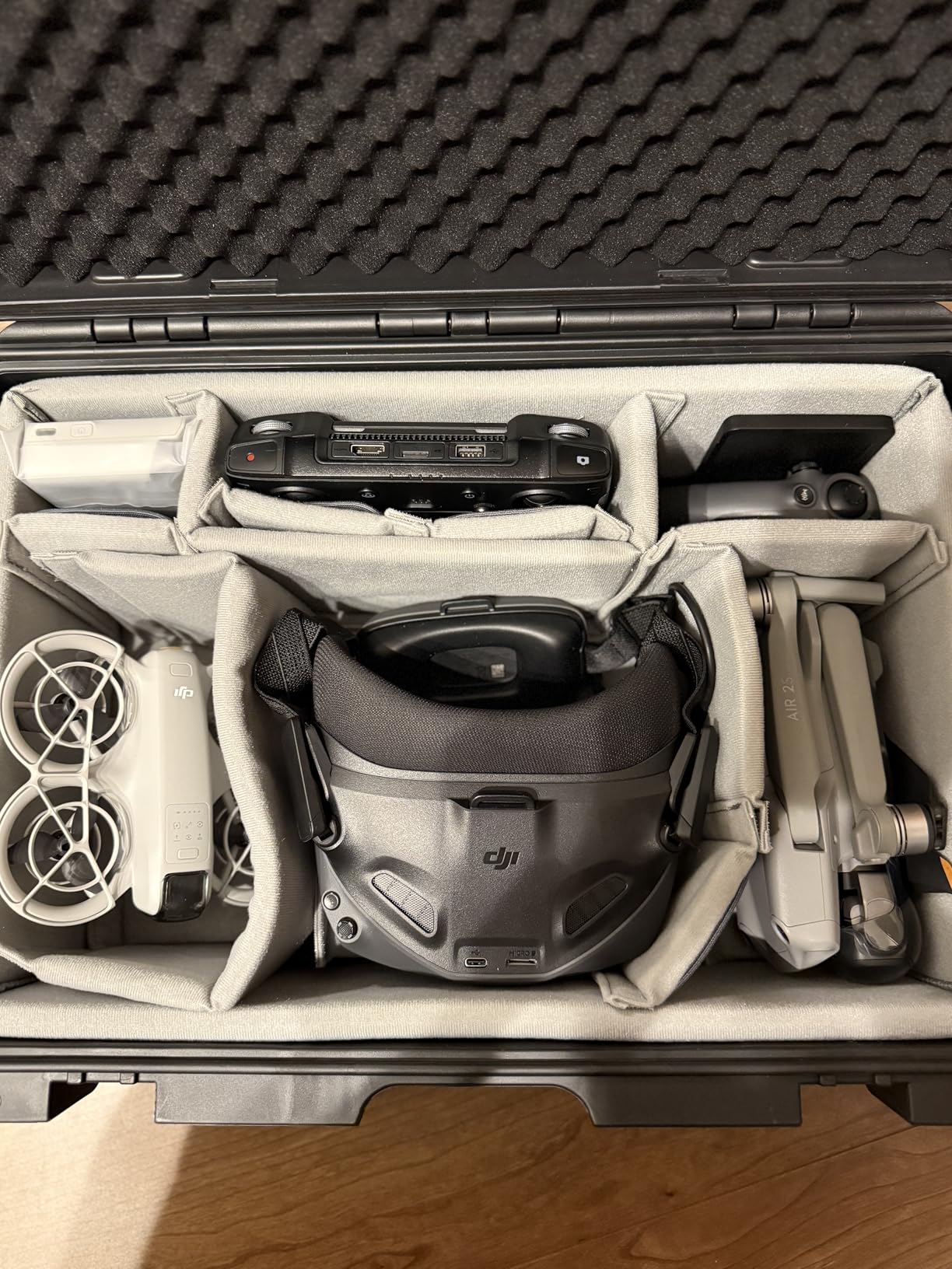 Lykus PVC1 Waterproof Hard Camera Case with Padded Dividers for Cameras, Lenses, Dual DJI Mavic/Air/Mini/Flip drones customer photo 1