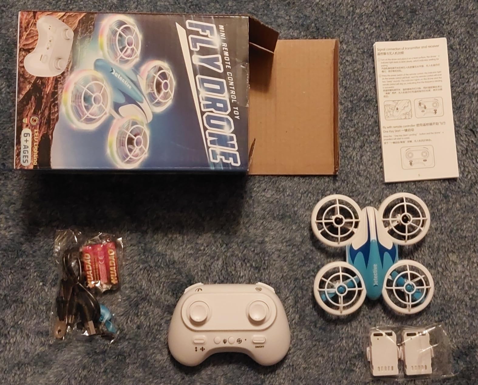 Mini Drone for Kids and Beginners - RC Mini Quadcopter with 360° Flip, Headless Mode, One-Key Ascend/Descend, Colorful LED Lights, Small Indoor Helicopter, Gift for 6+ Boys and Girls, 2 Batteries customer photo 2