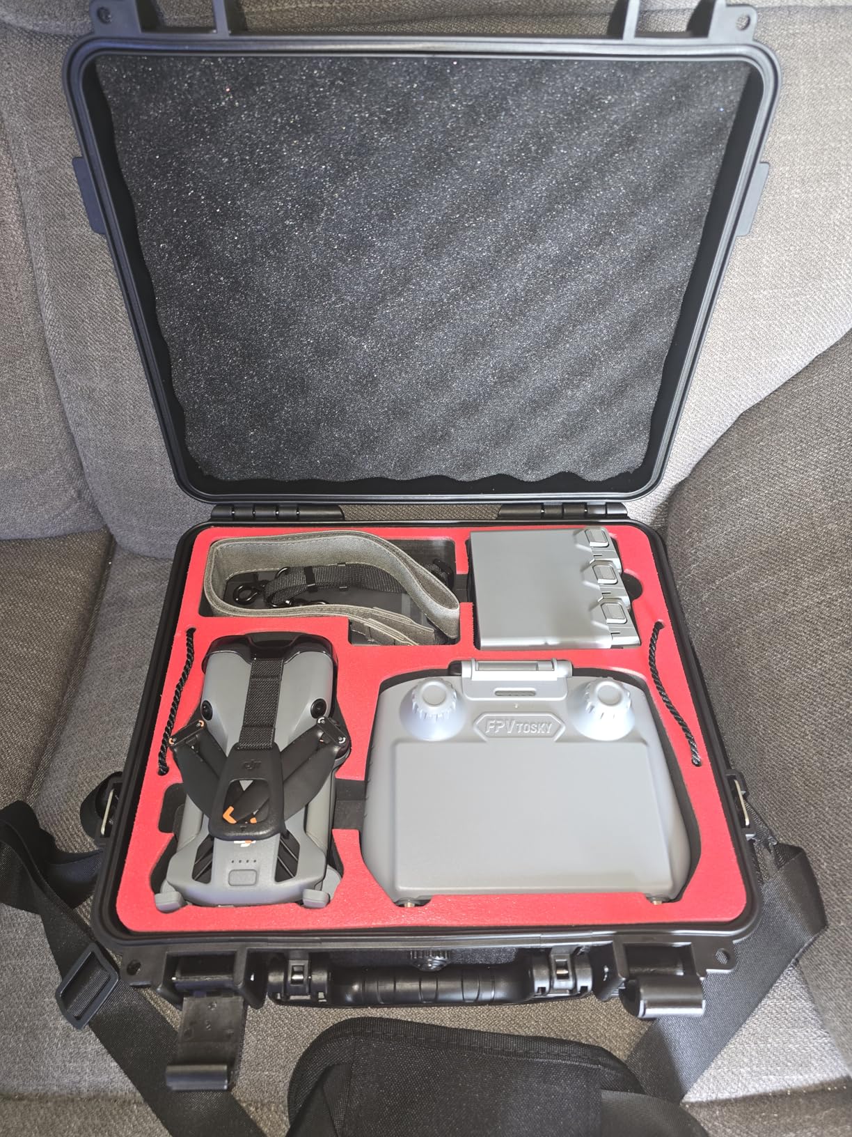 FPVtosky Dual Layer Hard Case for DJI Mini 5 Pro [CASE ONLY], Waterproof Carrying Case for Mavic Mini 5 Pro/Fly More Combo/Plus Drone, Compatible with DJI RC 2 or RC-N3 Controller Accessories customer photo 1