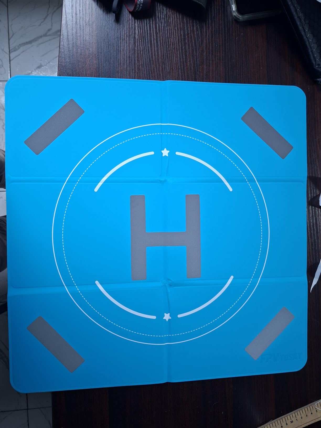 Nighttime Reflective Drone Landing Pad, Fast-fold Double Sided Waterproof Landing Pad Weighted for DJI Lito X1/Mini 5 Pro/4/3 Pro/Mini 4K/Mavic 4/Air 3S/Avata 2/Neo/Flip customer photo 2