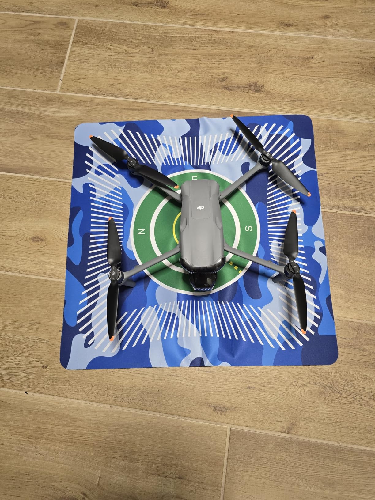 Universal Drone Landing Pad - Eco-Friendly & Foldable portable Ground Mat for DJI, Holy Stone, Potensic Drones Accessories (Fits All Models 19.7 * 19.7 IN) (Blue) customer photo 2