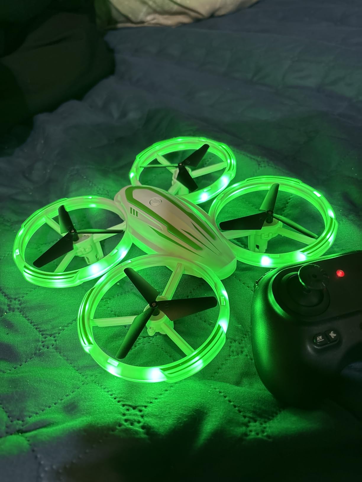 Mini Drone for Kids Beginners, RC Quadcopter Drone with Colorful Light, One Key Start, Altitude Hold, Headless Mode, 3D Flips, Indoor RC Helicopter Toy for Boys and Girls customer photo 2