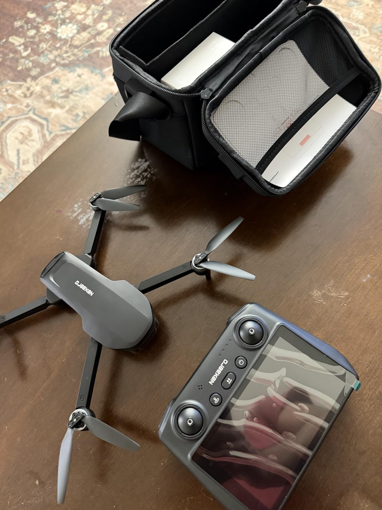 GPS Drone with EIS 2K Camera for Adults, 7.22 inch Screen on Remote Controller, FPV RC Drones with AI Track & Night Shot with Professional GPS, Auto Return Follow Me for Beginner, Long Range Transmission, 2 Batteries 64min Flight Time, Handbag Under 249g customer photo 1