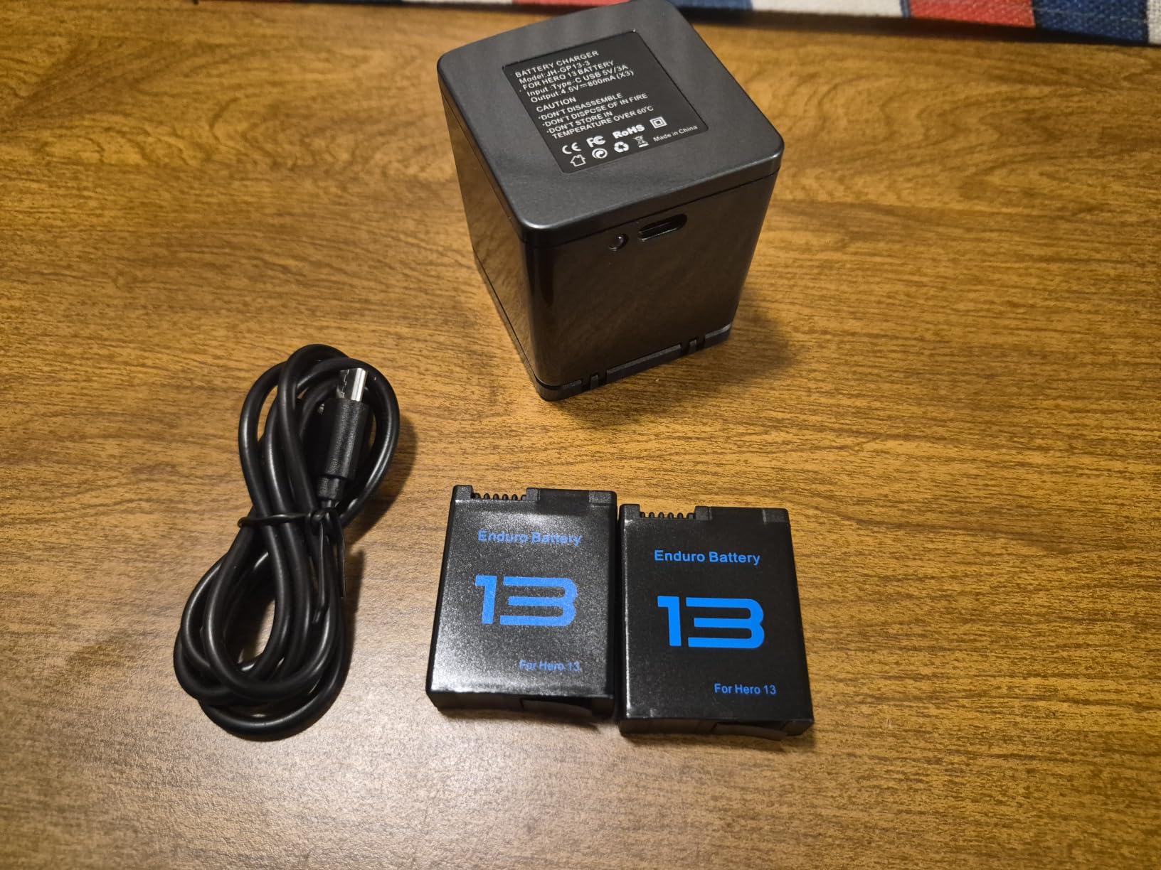 2 Packs 2100mAh Batteries for GoPro 13/Mission (2 Batteries & 1 Charger) | Compatible with GoPro Hero 13, Mission 1, Mission 1 Pro Camera, Come with 2 Batteries and 3 Slot Battery Charging Station customer photo 2