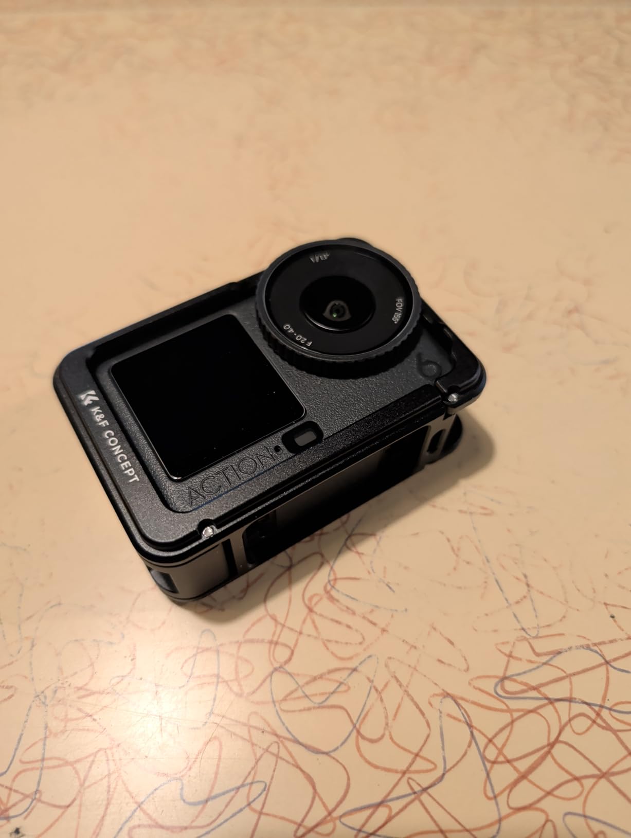 K&F CONCEPT Aluminum Alloy Camera Cage Compatible with DJI Osmo Action 6 | Protective Cage Expansion Frame Case with Cold Shoe | 1/4