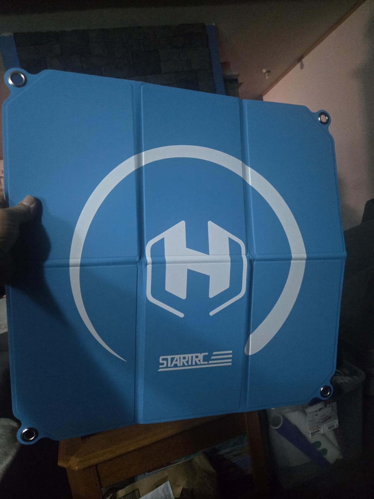 STARTRC PHOTO Drone Landing Pad Foldable 2x3 Fast-Fold, (26in/65cm) Double-Sided Waterproof Launch Pad, Weighted Helipad for DJI Air 3S/Mavic 4 Pro/Avata 2/Mavic 3 Pro/Mini 4k Drone Accessories (Blue-Green) customer photo 2