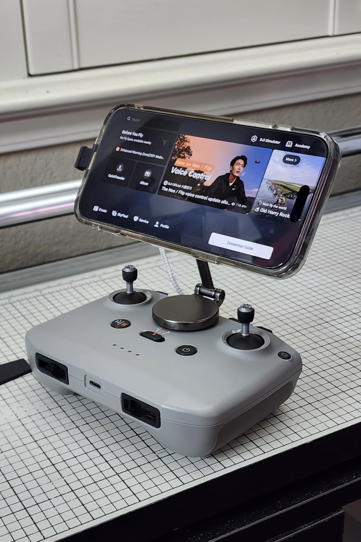 STARTRC Adjustable Magnetic Phone Stand for DJI RC-N3/N2/N1 Remote Control | for DJI Neo 2, Mini 4k, LiTO X1, Mini 3, Mini 5 Pro, Avata, Air 3S, Drone Accessories, Adjustable Magnetic customer photo 1