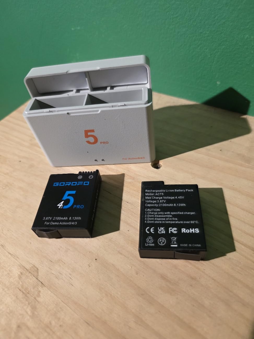 2-Pack Osmo Action 5 Pro/4/3 Replacement Batteries and Compatible with DJI Osmo Action 5 Pro, Osmo Action 4 and Osmo Action Osmo 360 Cameras customer photo 1