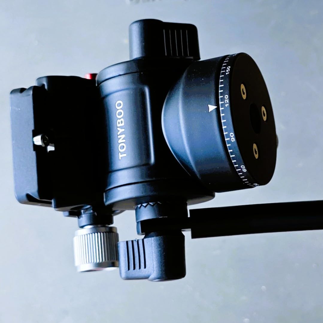 TONYBOO Fluid Head, Pan Tilt Head with Quick Release Plate, 360 Pan & +90 / -75 Tilt, Lightweight Mini Tripod Head for DSLR, Video Cameras, Max Load 8.8lb/4kg TVH-1 customer photo 1