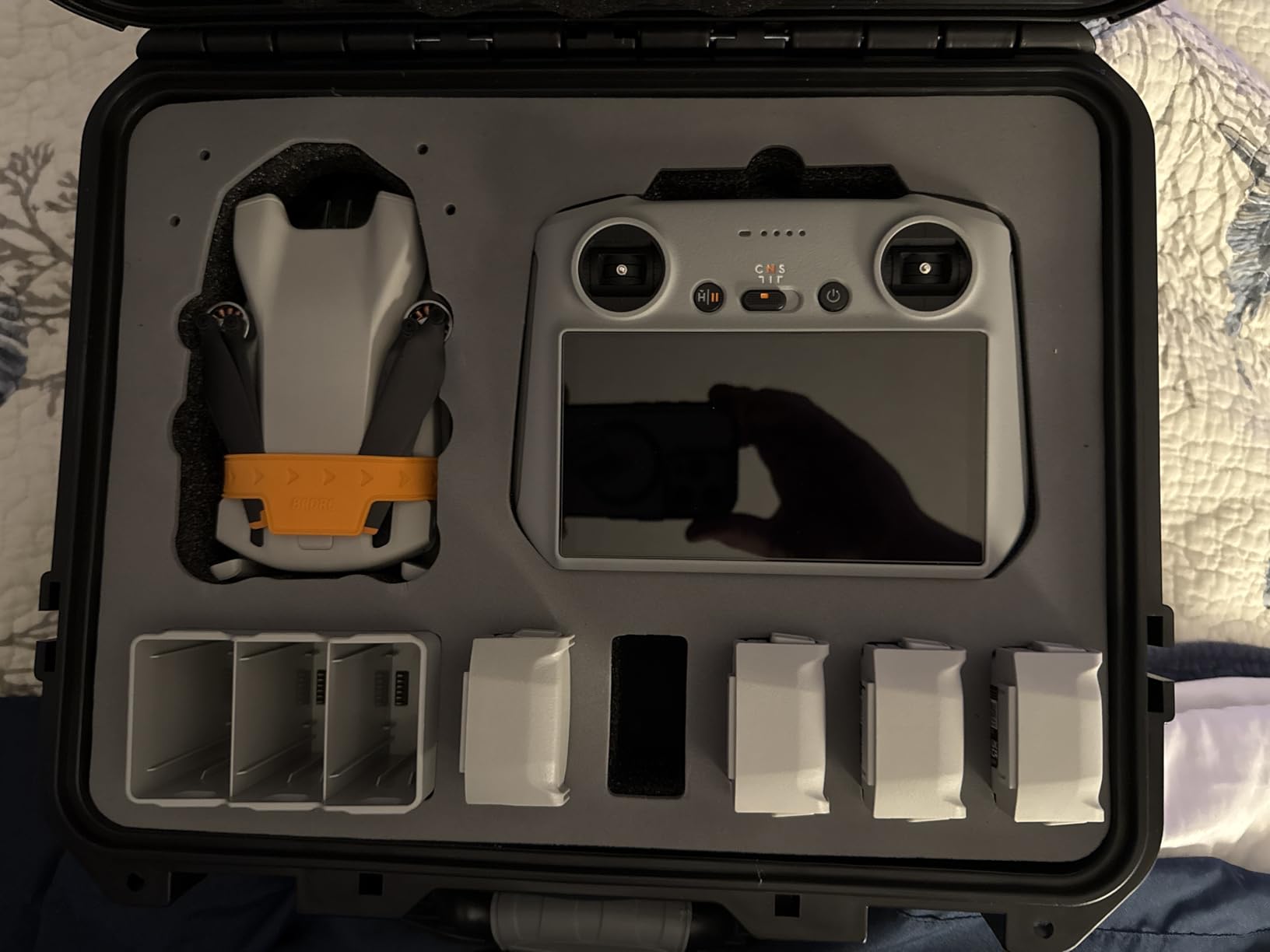 INNVO DJI Mini 5 Pro Case Compatible with DJI Lito 1 / X1, IP67 Waterproof Hard Shell Carrying Case, Full Fly More Combo Kit & Up to 6 Battery Storage, Drone Organizer Protector Black customer photo 2