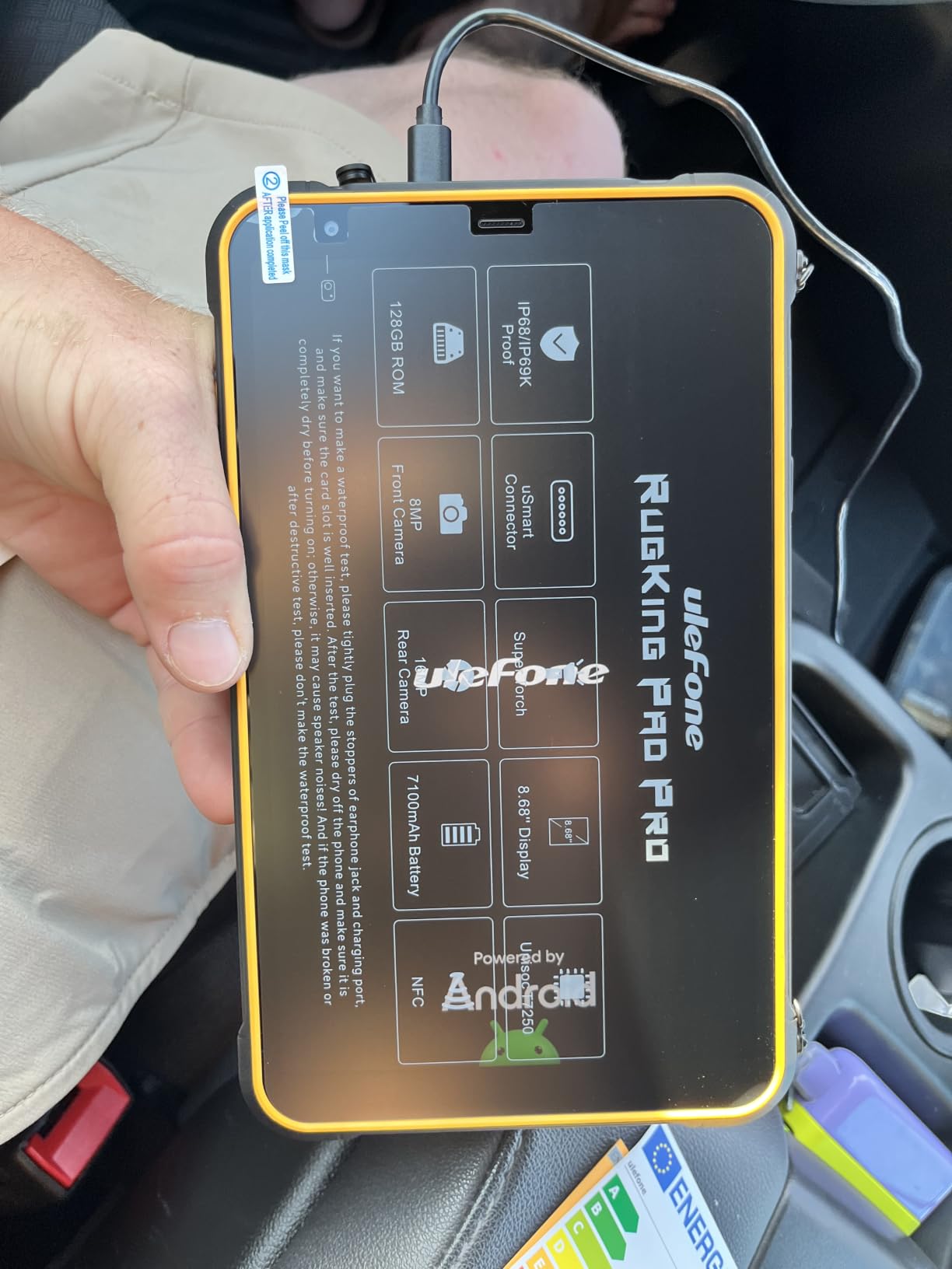 Ulefone Rugking Pad Pro 4G Rugged Tablet (Built-in eSIM), Android 16, 16GB+128GB Octa Core, 7100mAh 8.68
