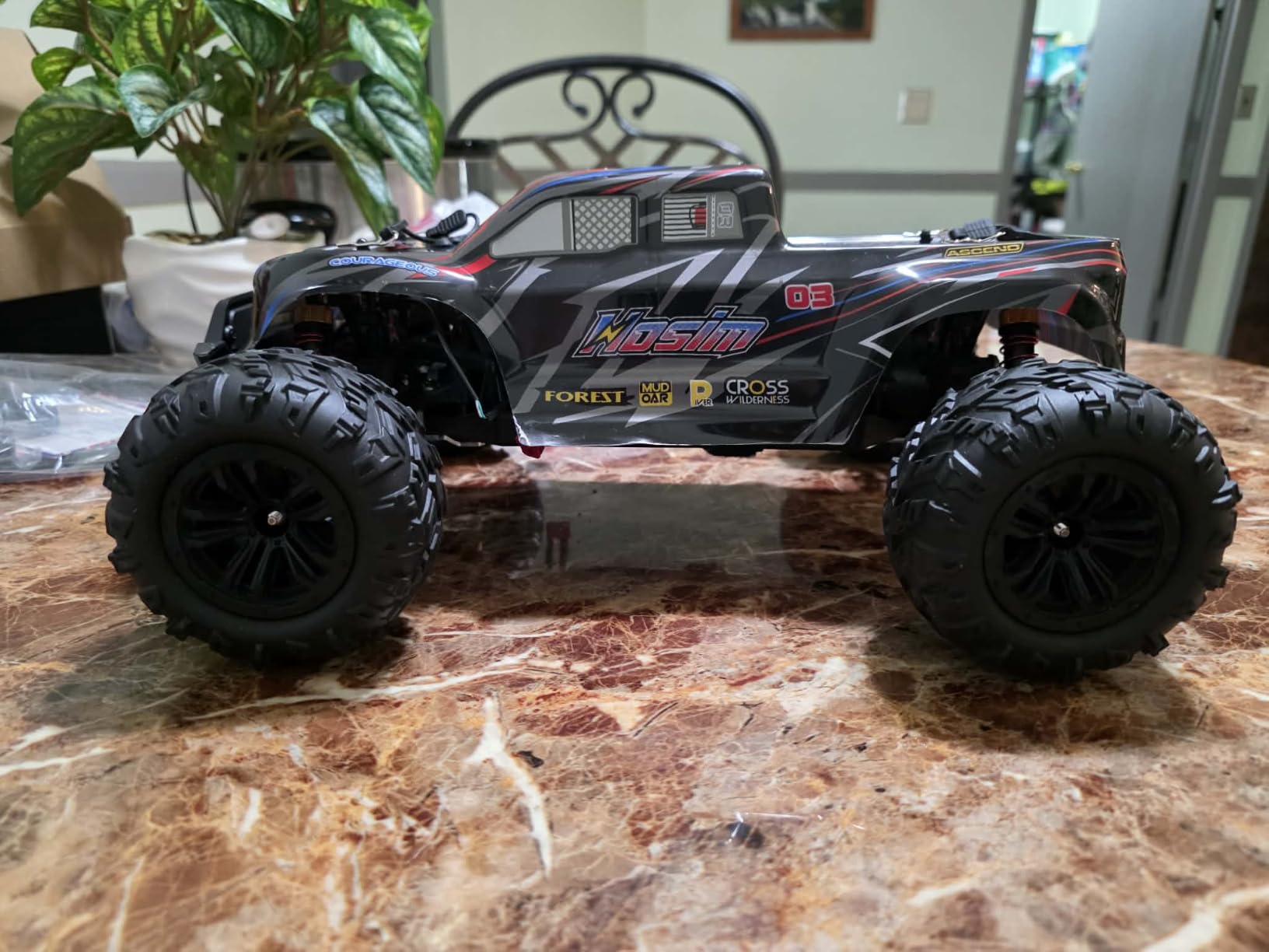 Hosim 1:10 Brushless RC Cars for Adults & Boys, 60+ KMH Big Remote Control Car, 4WD Off Road Monster Truck, 40+ Min Play Waterproof All-Terrain RC Truck, Hobby Grade Electric Toy Vehicle Gift customer photo 1