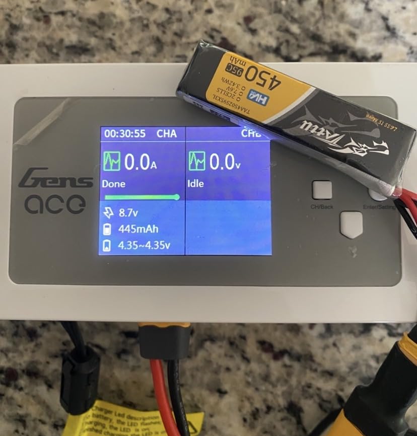 TATTU 450mAh 2S1P 95C 7.6V High Voltage Lipo Battery Pack with XT30 Plug - Long Pack(1Pcs) customer photo 2