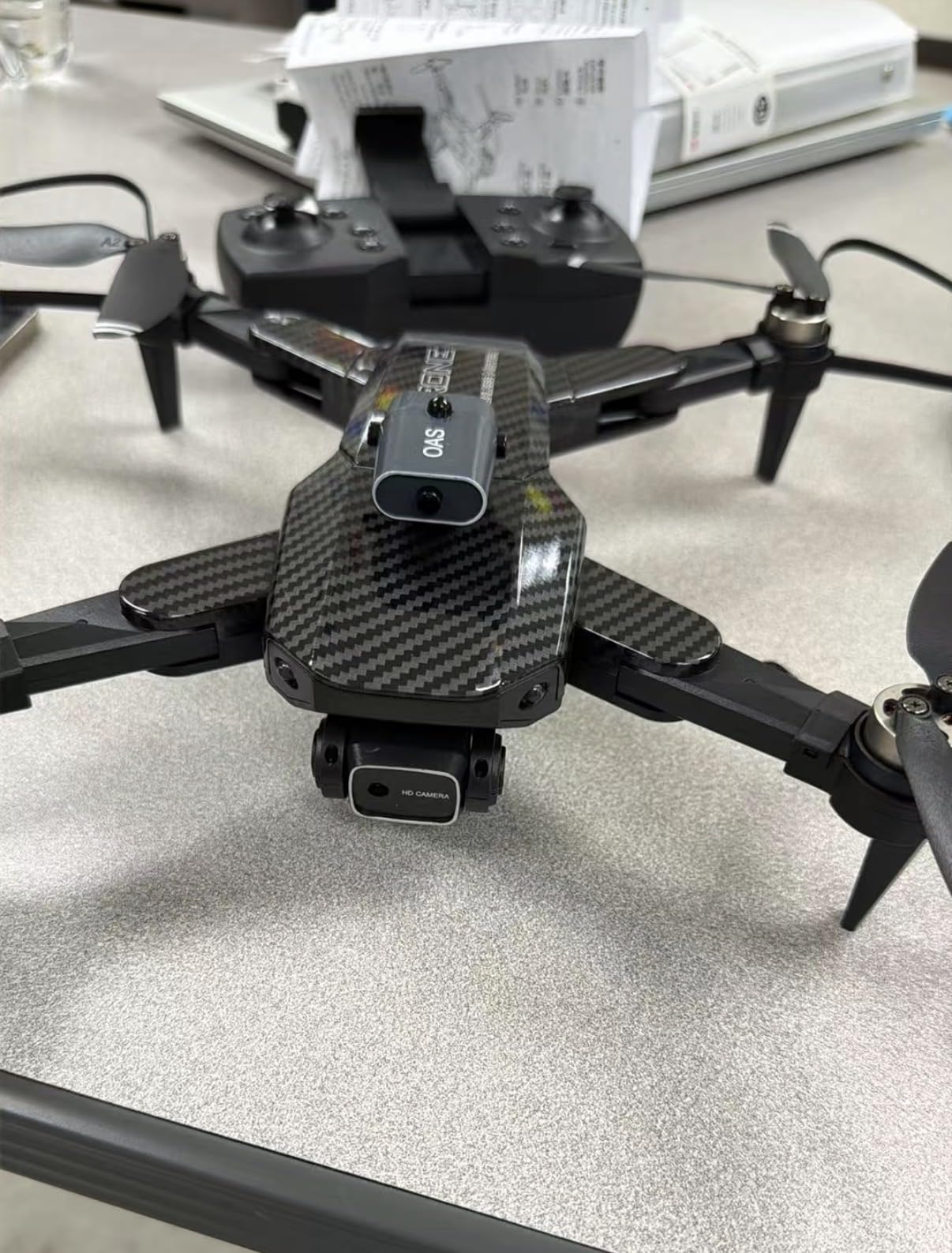 4K UHD GPS Drone with Camera (Equipped with dual cameras), Foldable RC FPV Drone, small-scale Drone Control Quadcopter With Height Setting Function, Six-pass Gyroscope, Gesture Photo, Video Recording, Headless Mode, Emergency Stop, Trajectory Gravity Sensing, and Auto-photography for Adults and Teenager customer photo 1