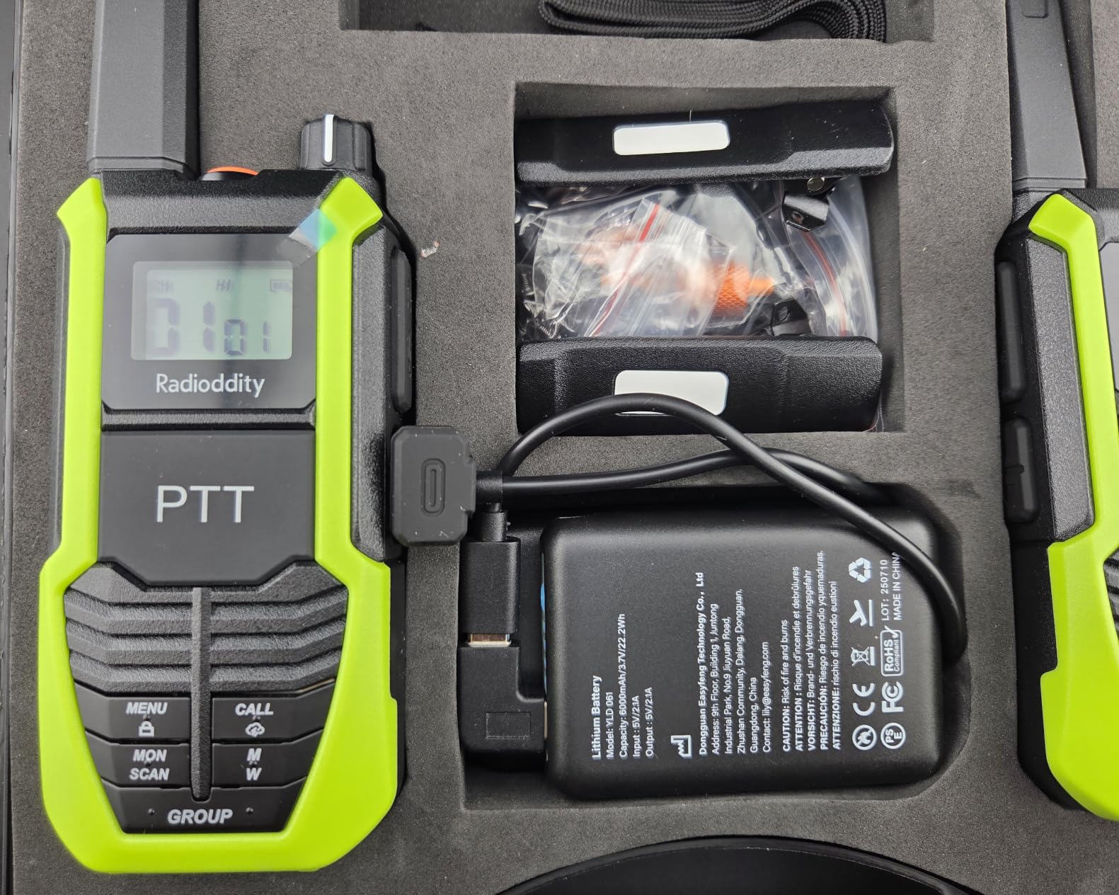 Radioddity HD-2 Waterproof Walkie Talkies IP67 Heavy Duty Radio, 2 Pack | Long Range Two Way Radio, Emergency USB-C Power Output, Replaceable Battery, NOAA Alert, for Camping, Hiking, Skiing, Hunting customer photo 1