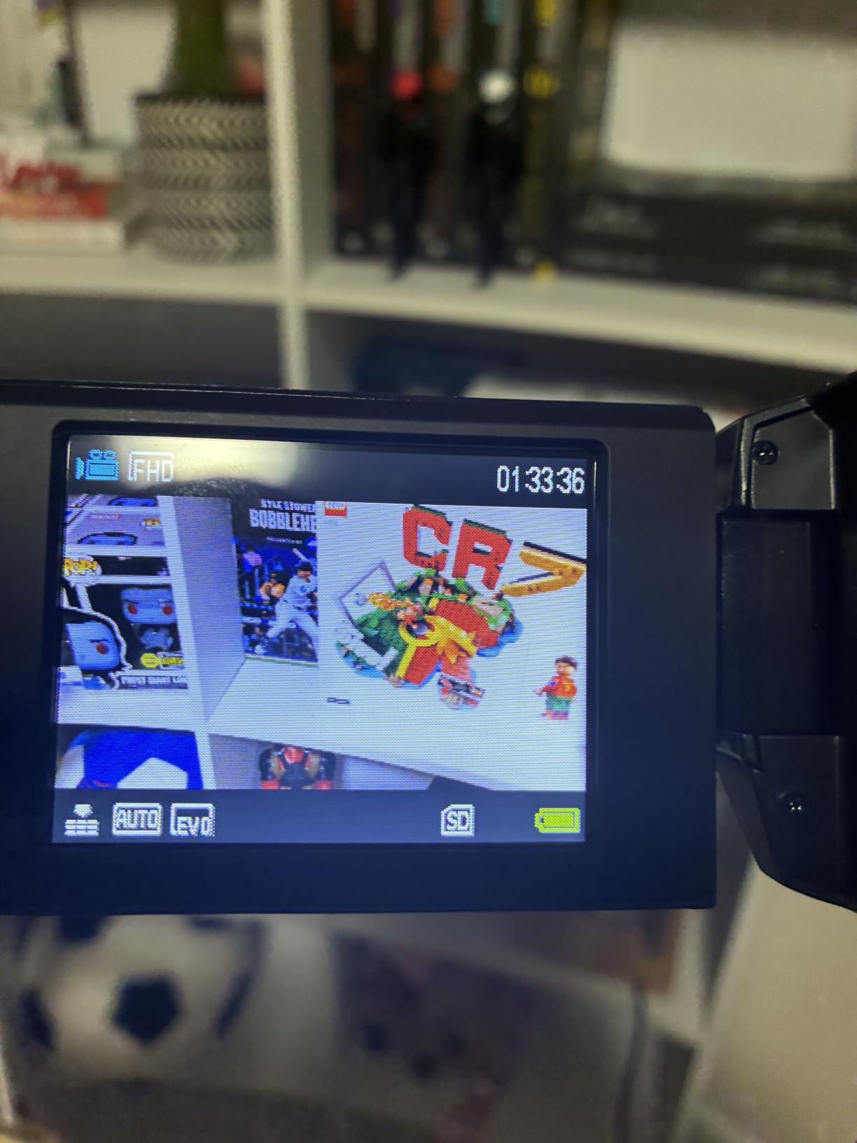 2.7K Video Camera Camcorder QHD 56MP YouTube Vlogging Camera Webcam 16X Digital Zoom with 32G SD Card 270 Degree Rotation Screen Camcorders and 2 Batteries Recording While Charging customer photo 1