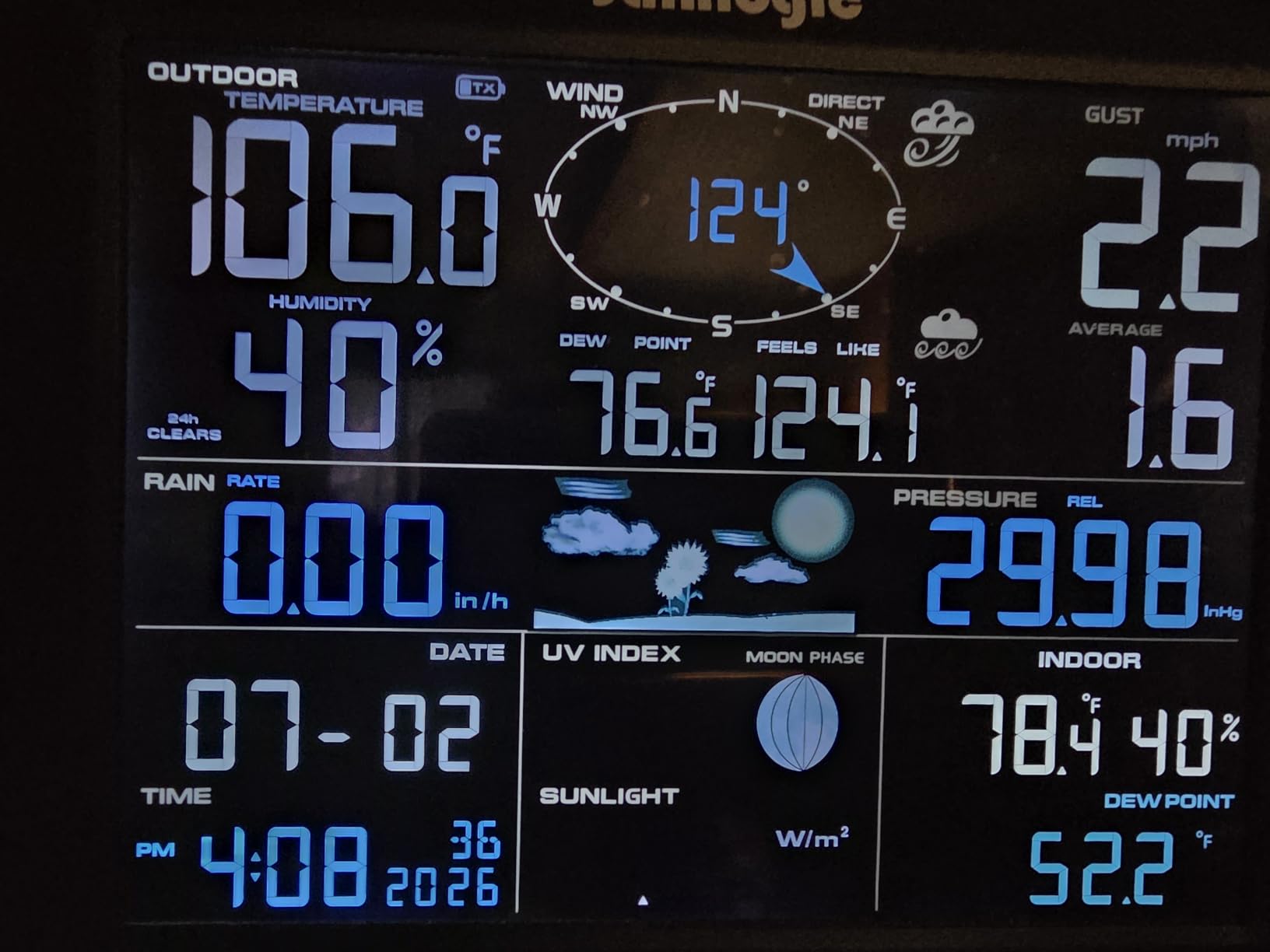 Sainlogic Weather Station Wireless Indoor Outdoor with Rain Gauge and Wind Speed, 24/7 AI Weather Forecast by Weatherseed®, Wireless Indoor Outdoor, APP Alerts, 2-Year Data Export (2.4GHz WiFi Only) customer photo 1