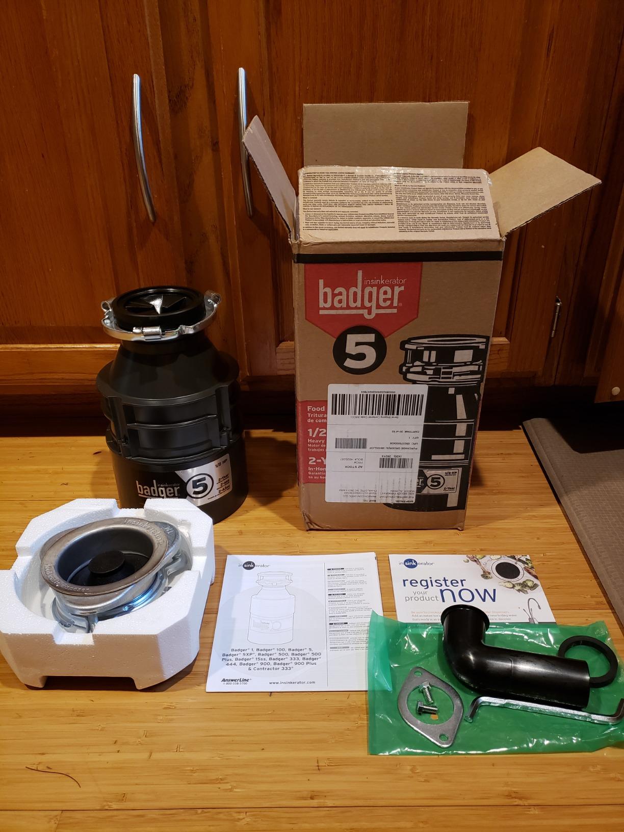 InSinkErator Badger 5 Garbage Disposal, Badger Series 1/2 HP Continuous Feed Food Waste Disposer customer photo 1