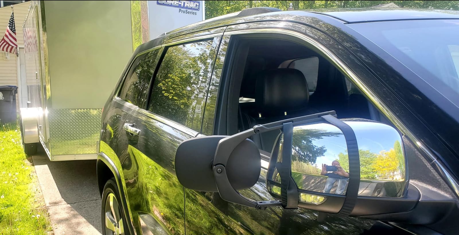 CIPA 11950 Clip-On Towing Mirror, Black & Silver, 15.75 Inch customer photo 2