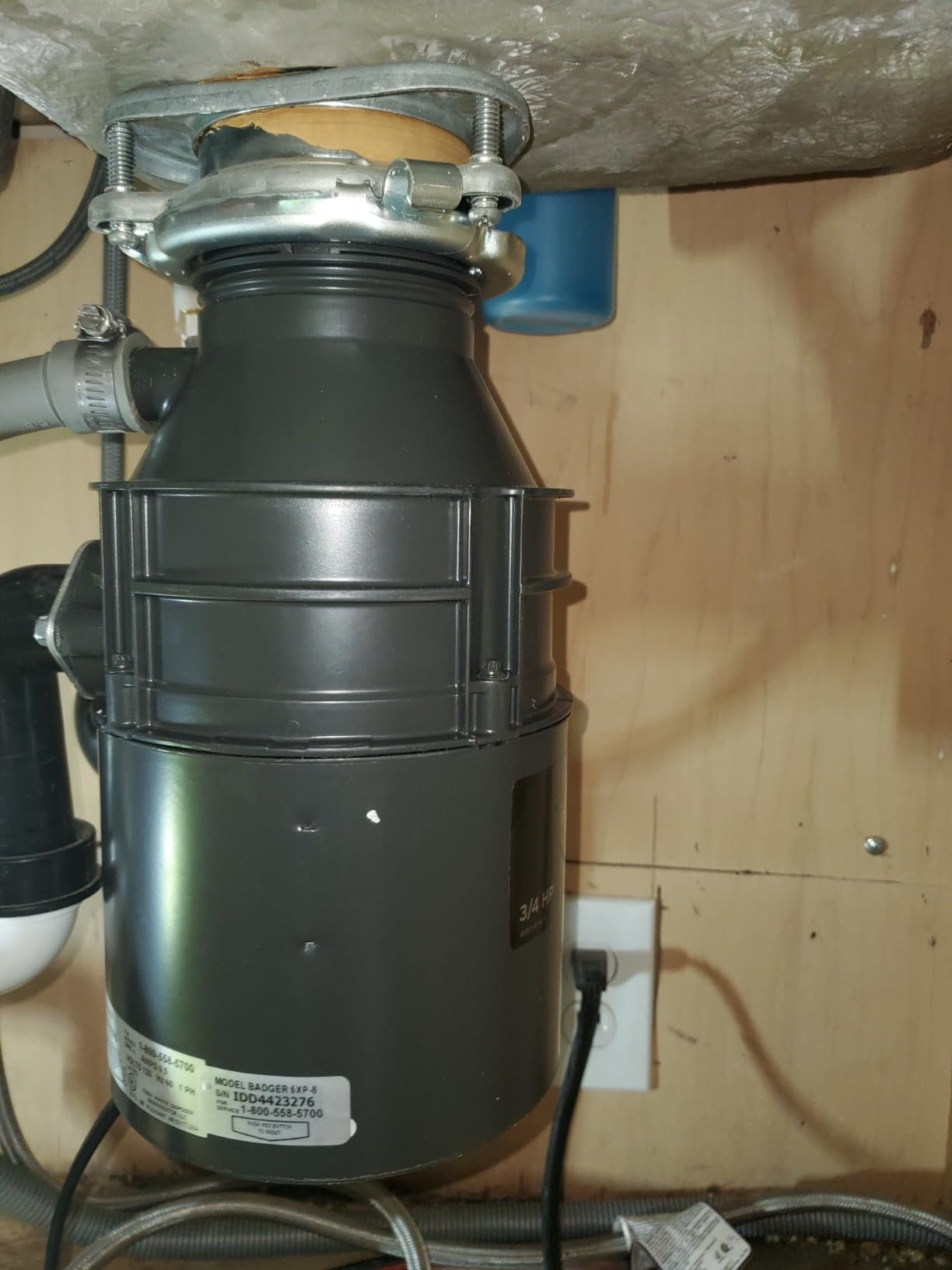 InSinkErator Badger 5XP Garbage Disposal, Badger Series 3/4 HP Continuous Feed Food Waste Disposer customer photo 1