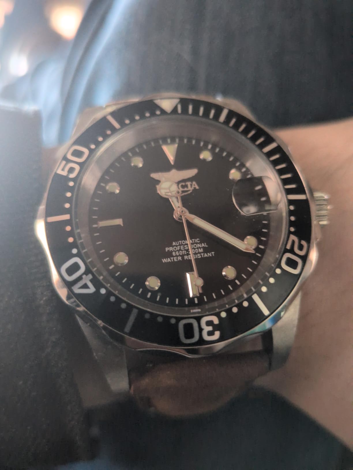 Invicta Men's Pro Diver Automatic Watch with Polyurethane Strap, Black (Model: 9110) customer photo 1
