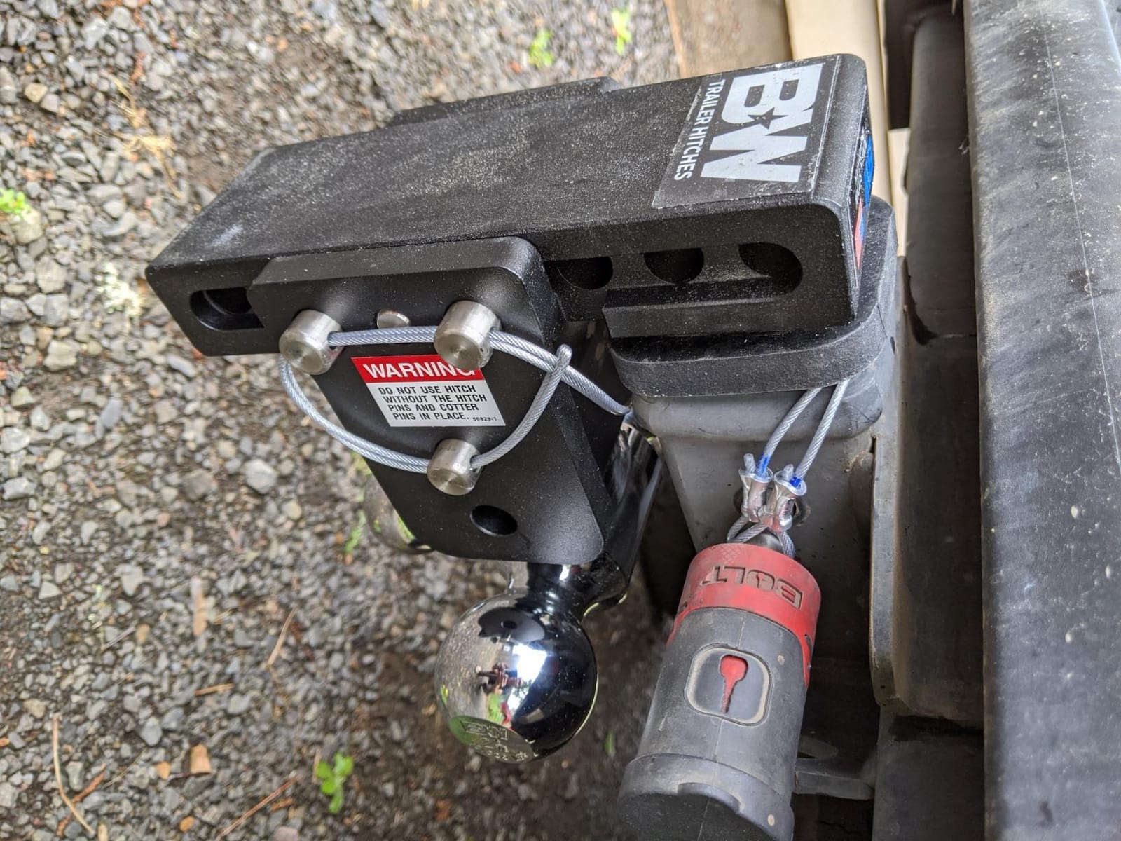 B&W Trailer Hitches Tow & Stow Adjustable Trailer Hitch Ball Mount - Fits 2.5