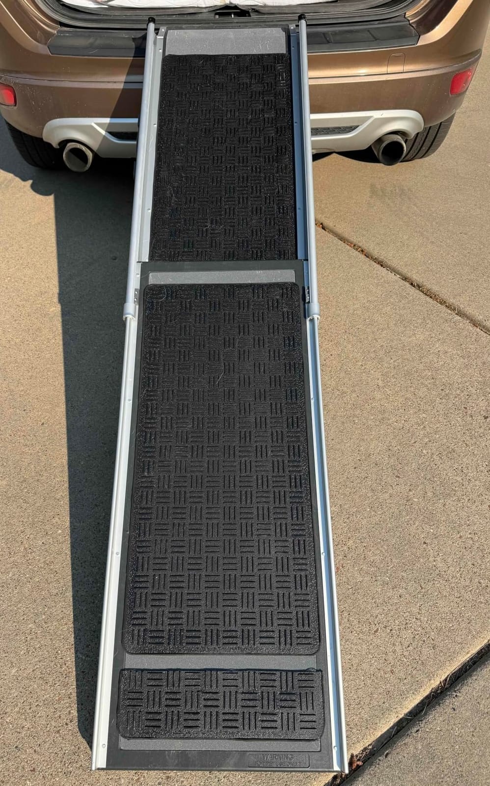 PetSafe Happy Ride Extra Long Telescoping Dog Ramp, Portable Pet Ramp for Cars, Trucks & SUVs with Adjustable Sizing | Extends 47-87 in to Reach Tall Trucks & SUVs, Rubber Feet, Side Rails, Safety Latch for Storage, Supports Dogs up to 300 Lb customer photo 1