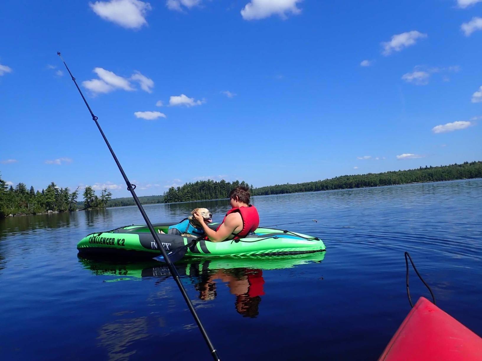 INTEX Challenger Inflatable Kayak Series: Includes Deluxe 86in Kayak Paddles and High-Output Pump - SuperStrong PVC - Adjustable Seat with Backrest - Removable Skeg - Cargo Storage Net customer photo 2